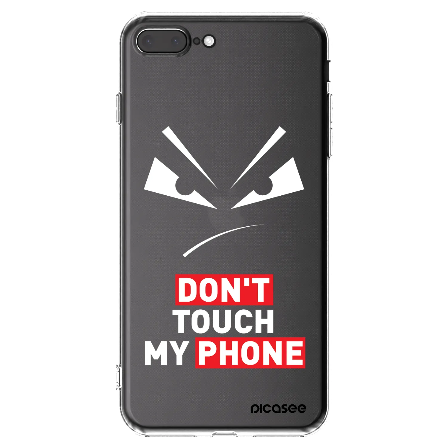 Picasee silikonowe przeźroczyste etui na Apple iPhone 8 Plus - Evil Eye - Transparent