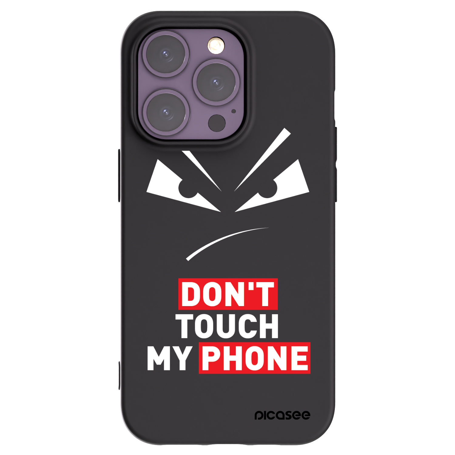 Picasee silikonowe czarne etui na Apple iPhone 14 Pro - Evil Eye - Transparent