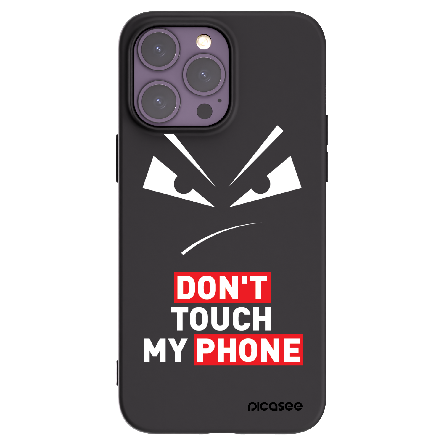 Picasee silikonowe czarne etui na Apple iPhone 14 Pro Max - Evil Eye - Transparent