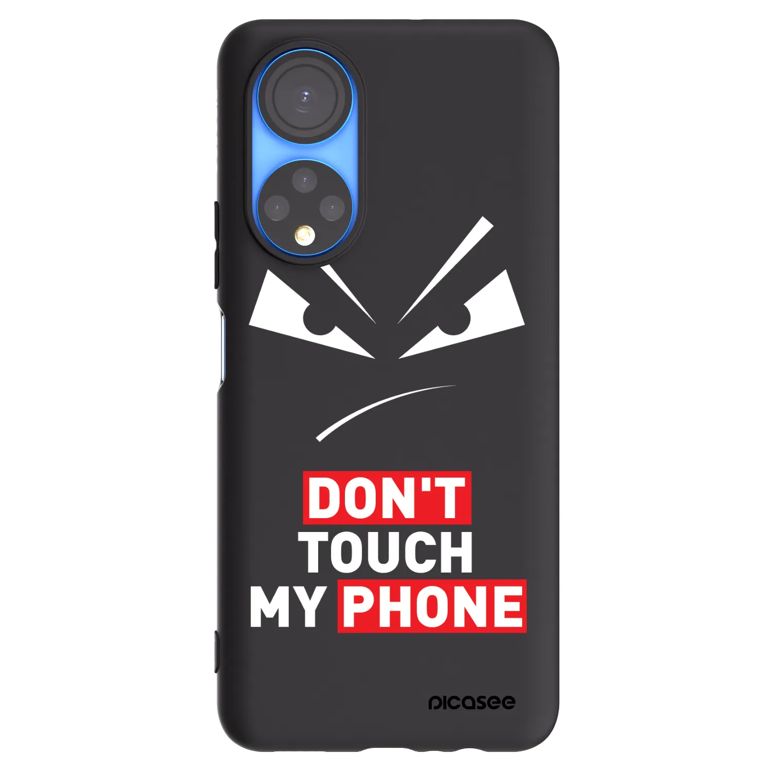 Picasee silikonowe czarne etui na Honor X7 - Evil Eye - Transparent