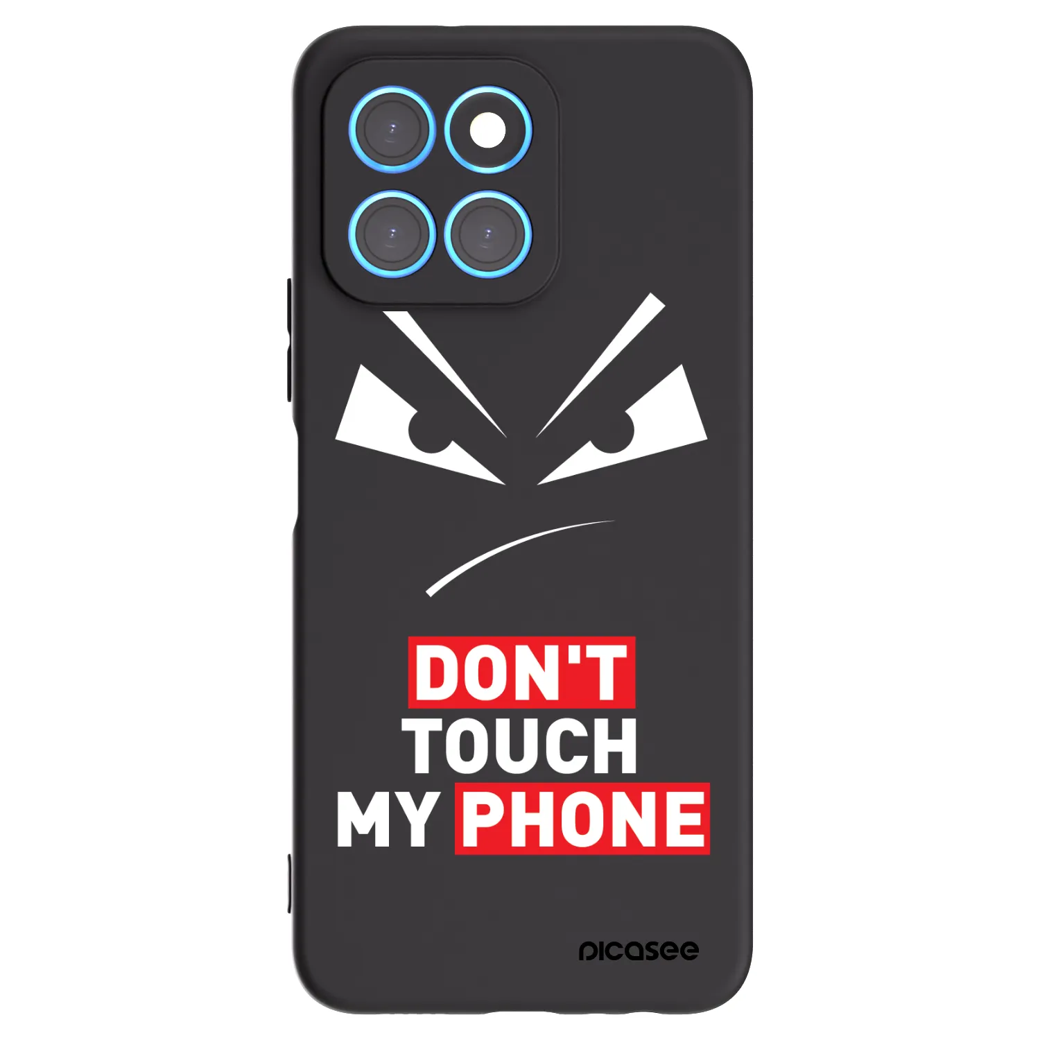 Picasee silikonowe czarne etui na Honor X8 5G - Evil Eye - Transparent