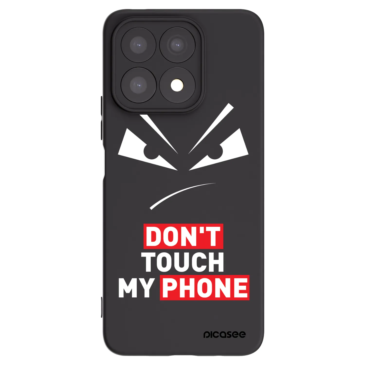 Picasee silikonowe czarne etui na Honor X8a - Evil Eye - Transparent