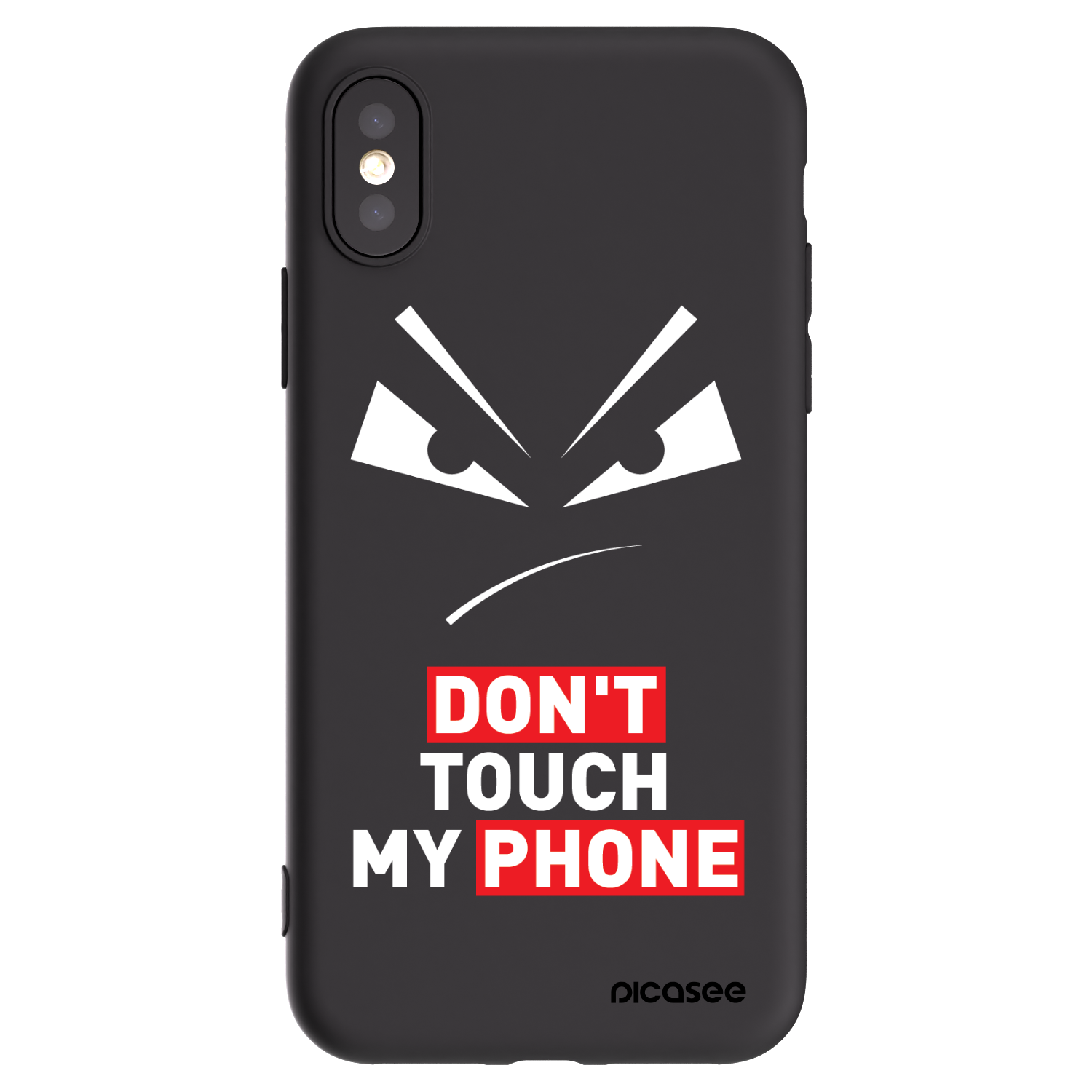 Picasee silikonowe czarne etui na Apple iPhone X/XS - Evil Eye - Transparent