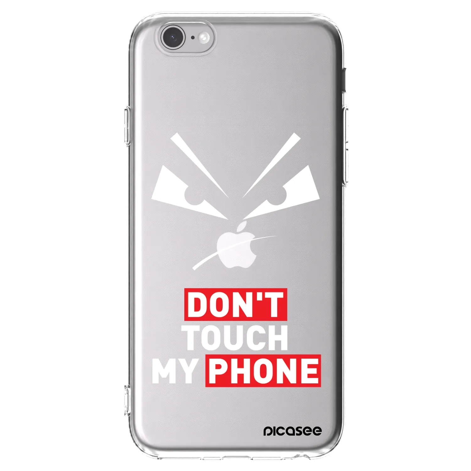 Picasee silikonowe przeźroczyste etui na Apple iPhone 6/6S - Evil Eye - Transparent