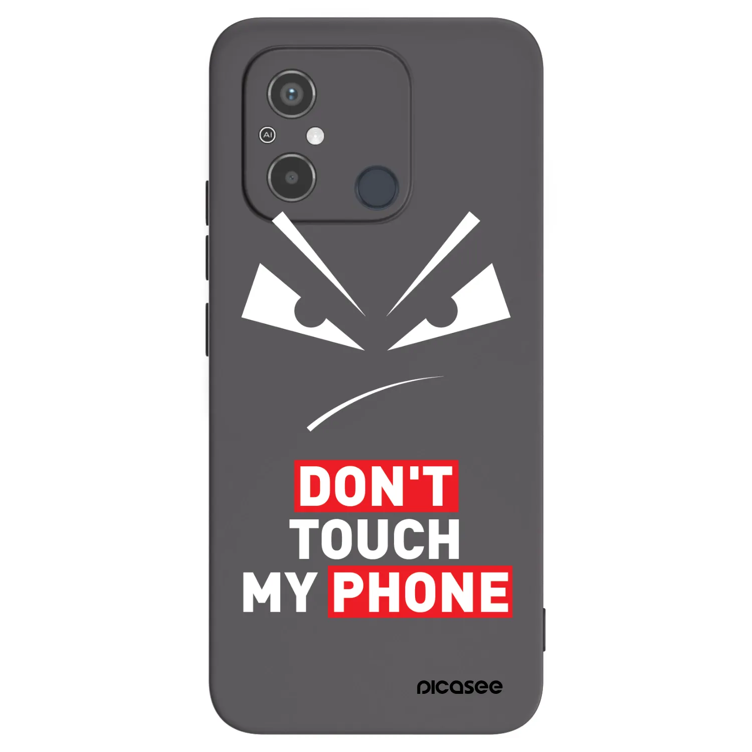 Picasee silikonowe czarne etui na Xiaomi Redmi 12C - Evil Eye - Transparent