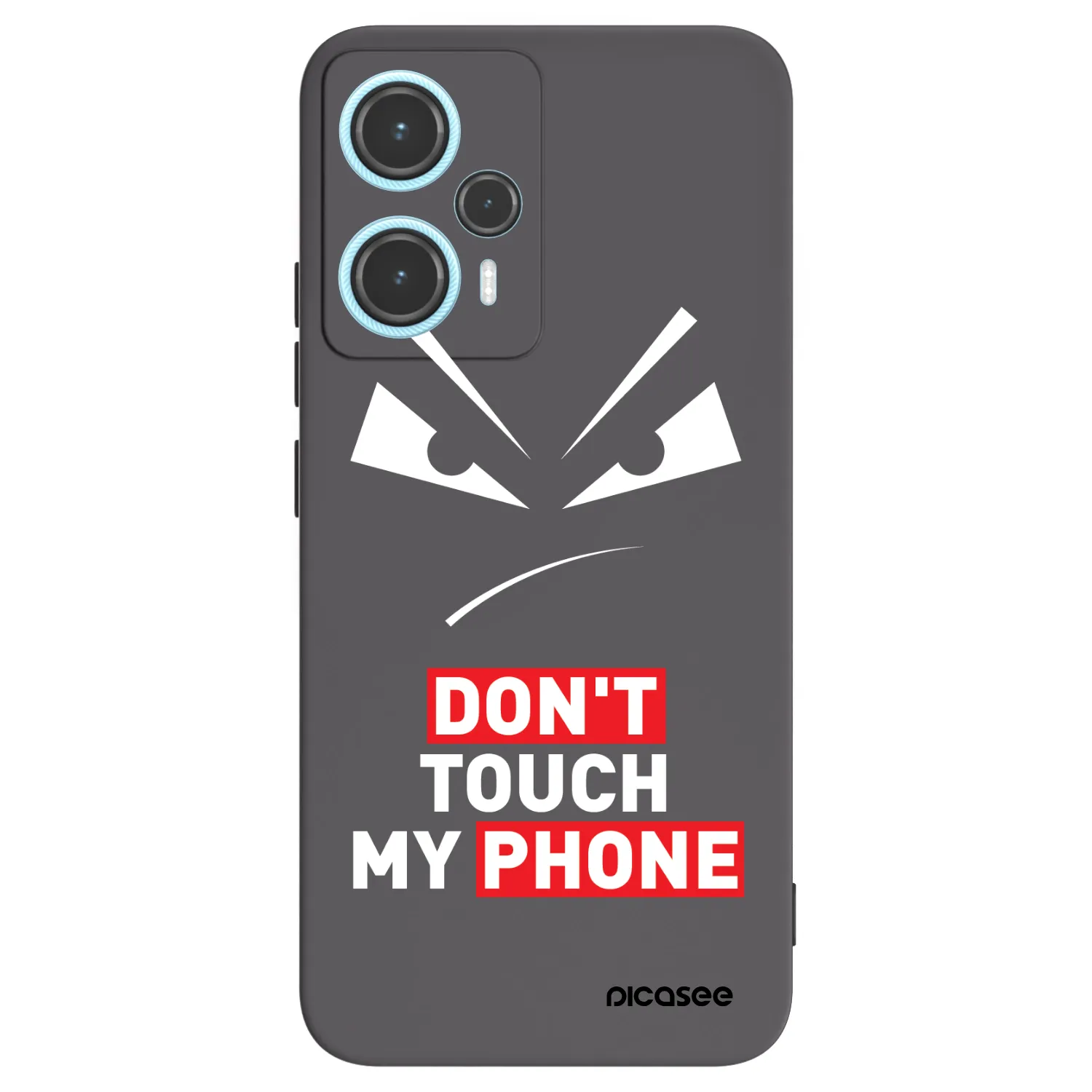 Picasee silikonowe czarne etui na Xiaomi Poco F5 - Evil Eye - Transparent