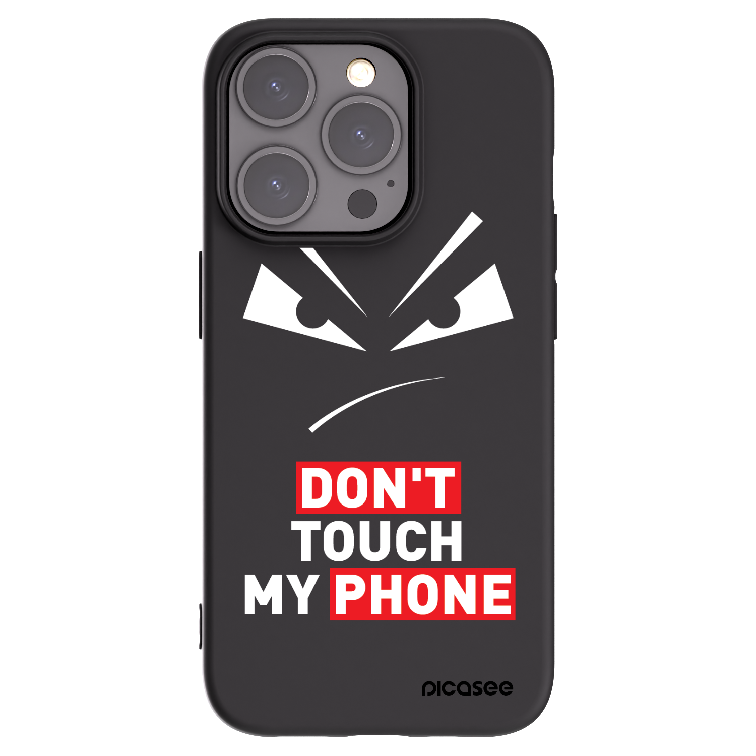 Picasee silikonowe czarne etui na Apple iPhone 15 Pro - Evil Eye - Transparent