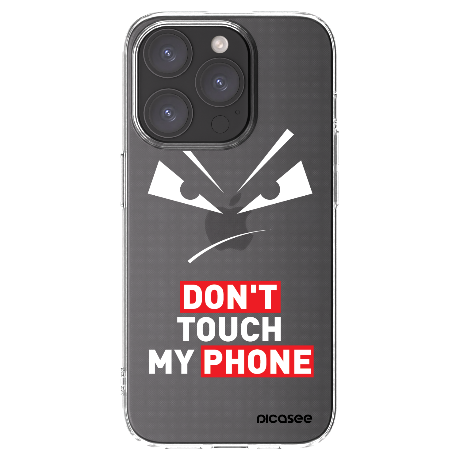 Picasee silikonowe przeźroczyste etui na Apple iPhone 15 Pro - Evil Eye - Transparent
