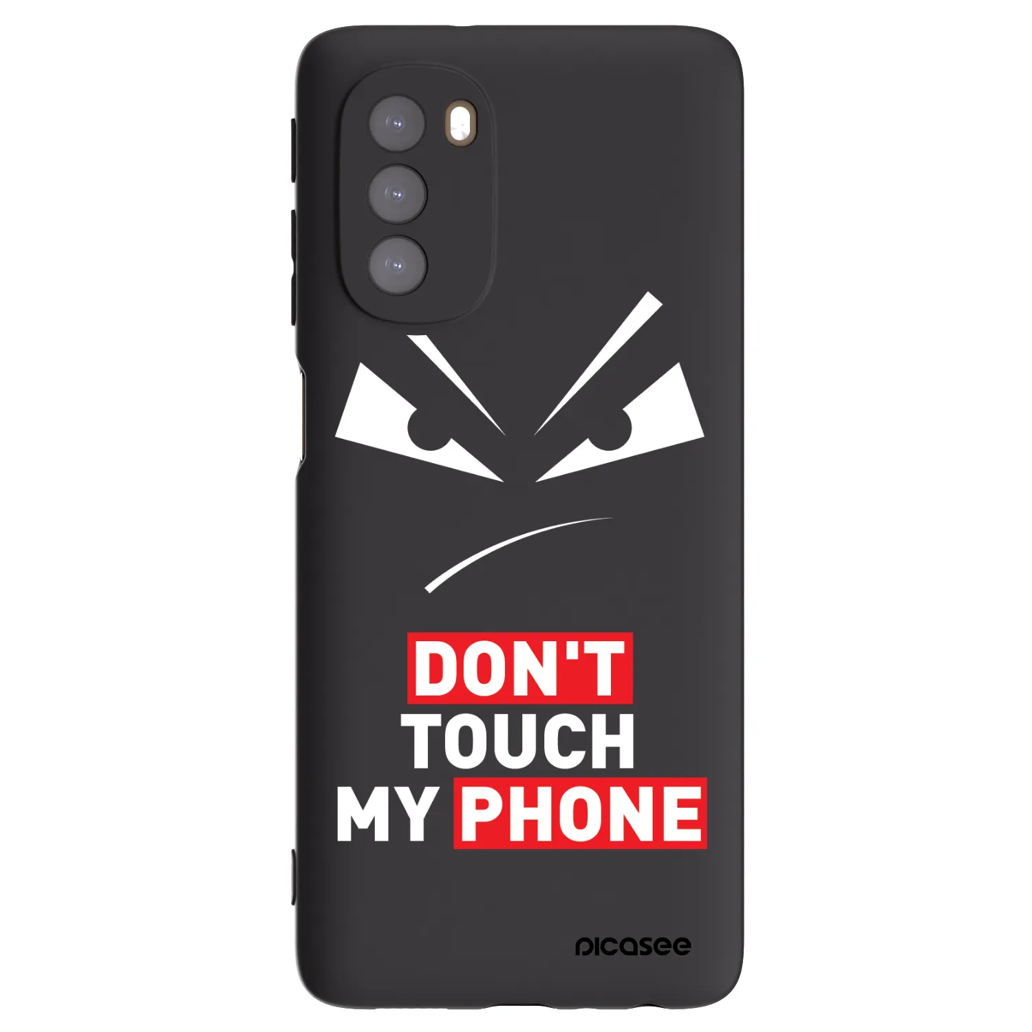 Picasee silikonowe czarne etui na Motorola Moto G51 - Evil Eye - Transparent