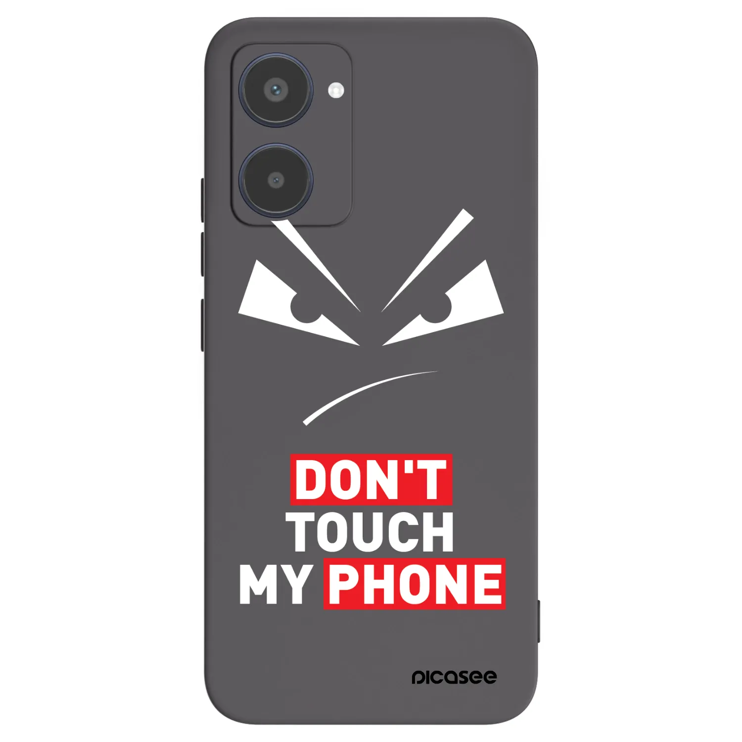 Picasee silikonowe czarne etui na Realme 10 4G - Evil Eye - Transparent