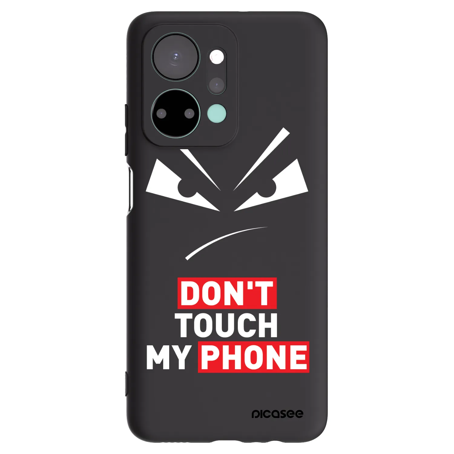 Picasee silikonowe czarne etui na Honor X7a - Evil Eye - Transparent