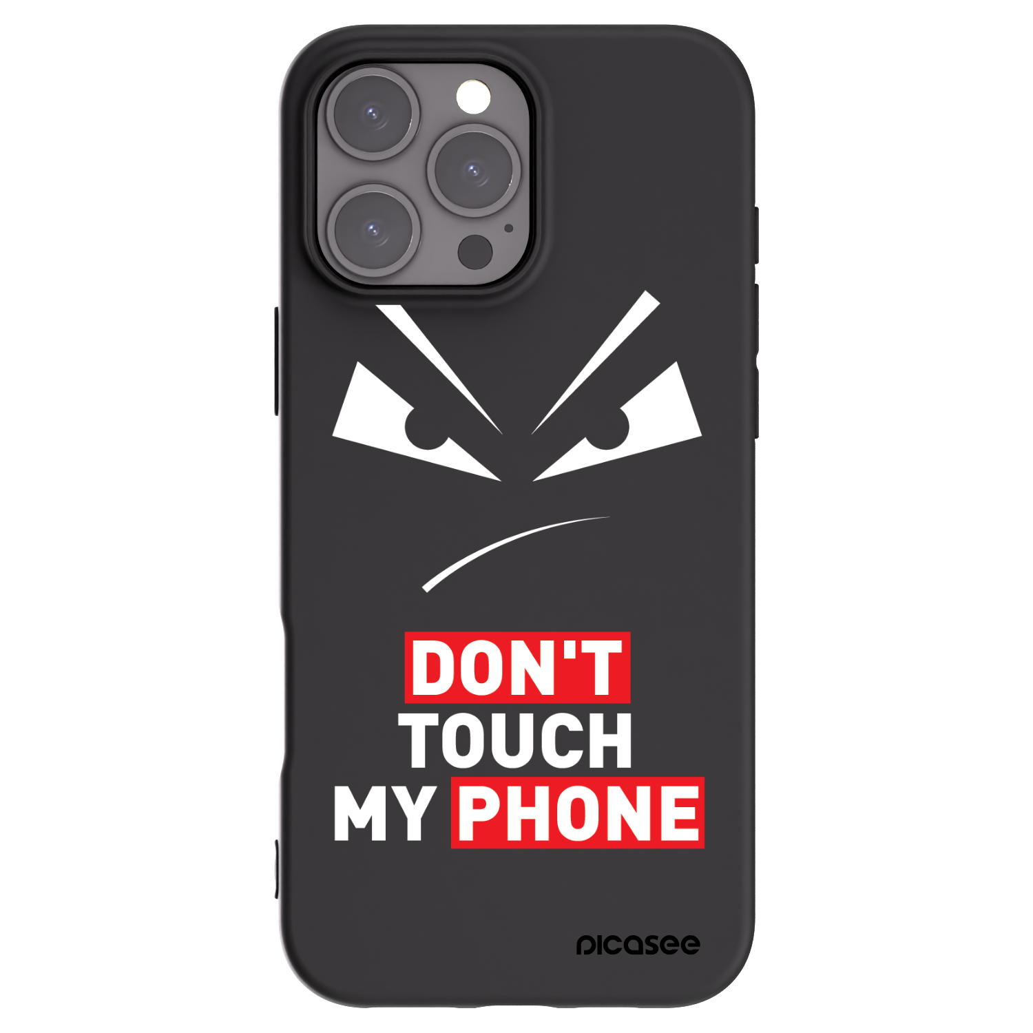 Picasee silikonowe czarne etui na Apple iPhone 16 Pro Max - Evil Eye - Transparent