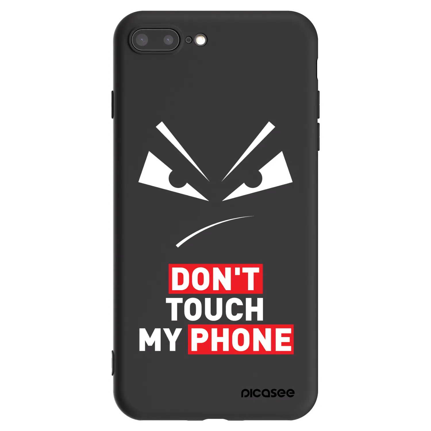 Picasee silikonowe czarne etui na Apple iPhone 8 Plus - Evil Eye - Transparent