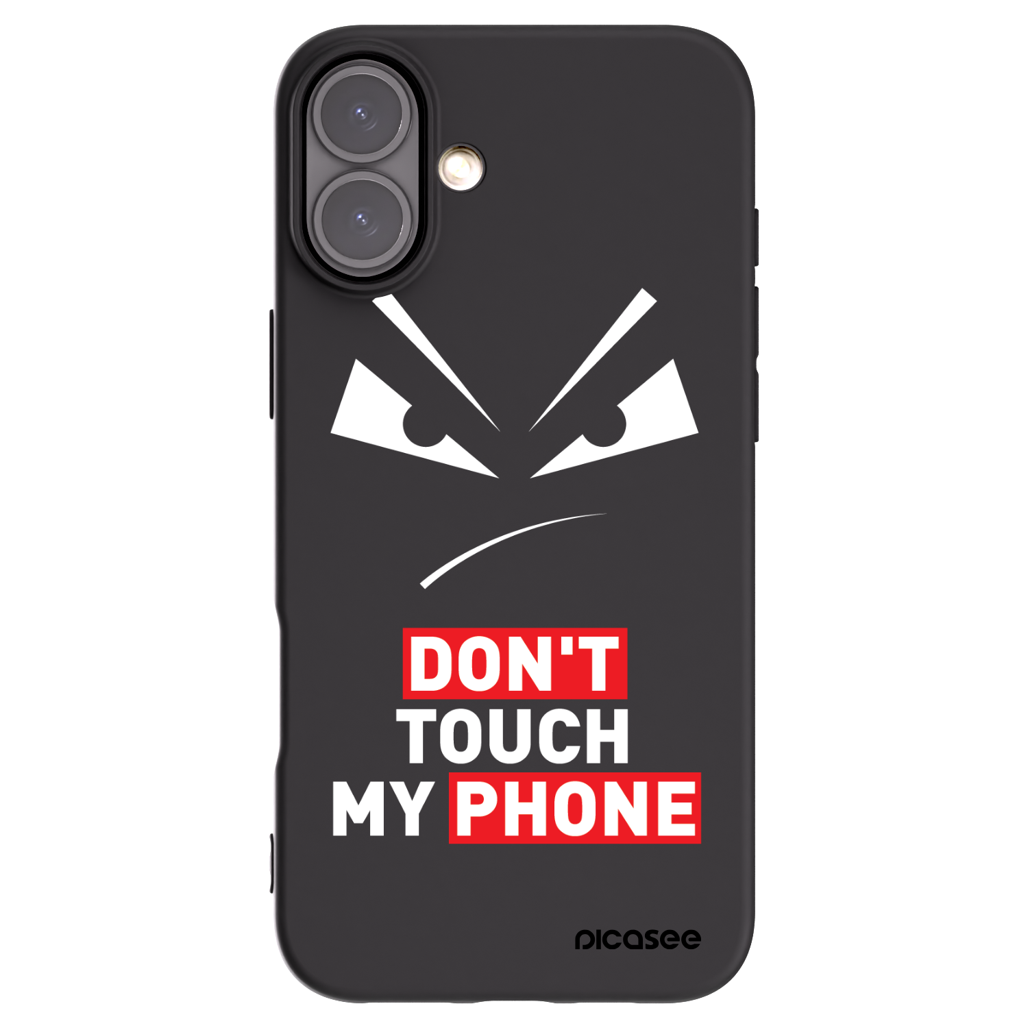 Picasee silikonowe czarne etui na Apple iPhone 16 Plus - Evil Eye - Transparent