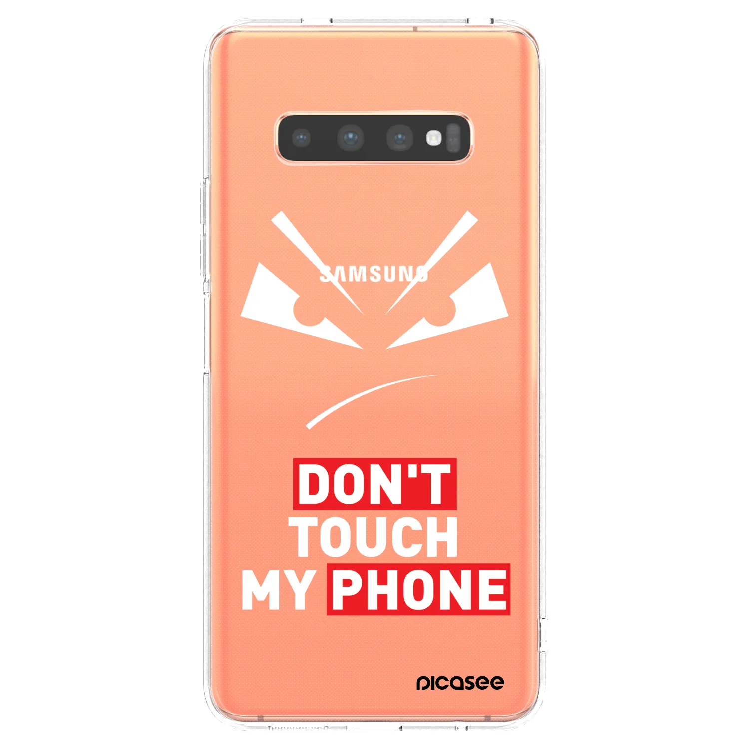 Picasee silikonowe przeźroczyste etui na Samsung Galaxy S10 Plus G975 - Evil Eye - Transparent