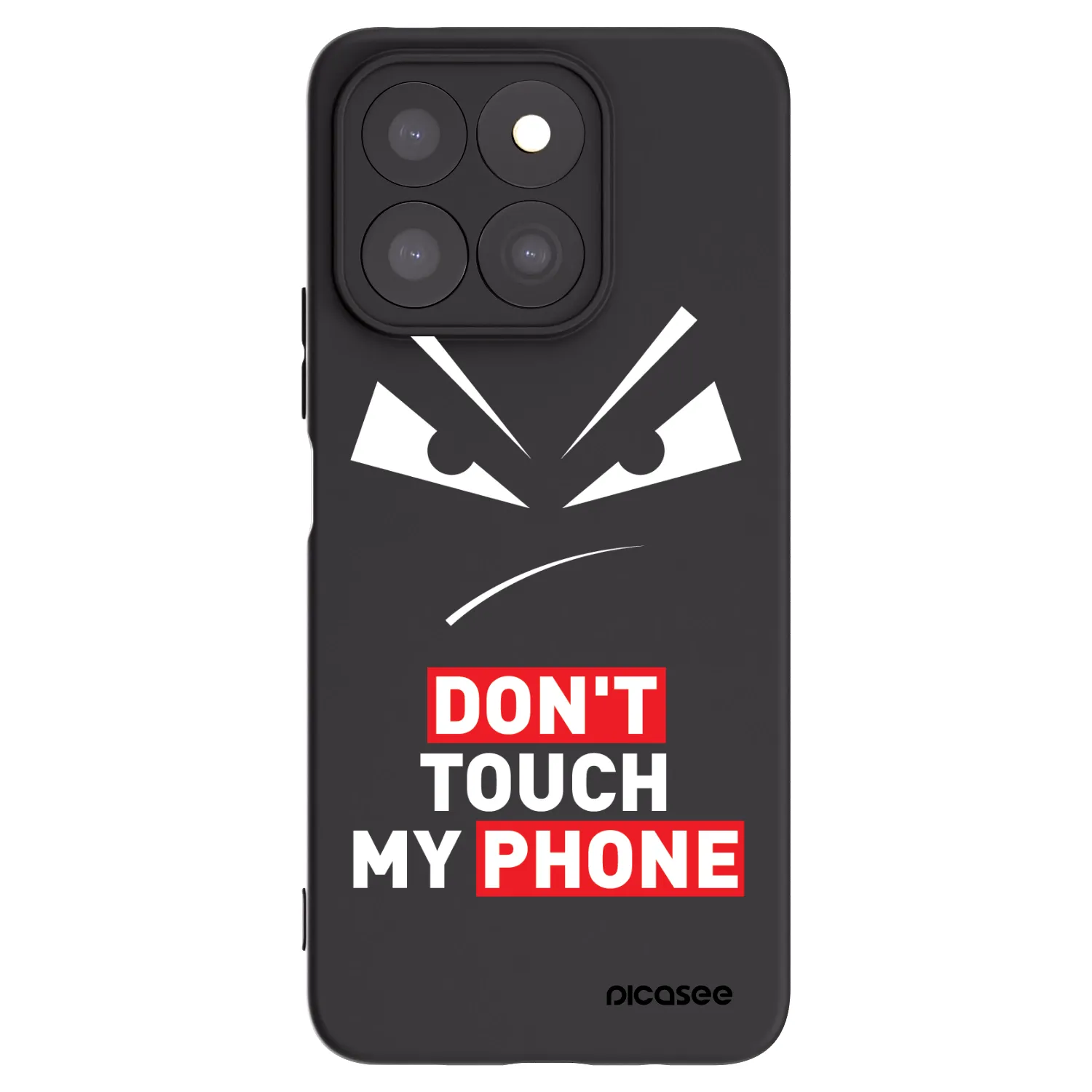 Picasee silikonowe czarne etui na Honor X8c - Evil Eye - Transparent