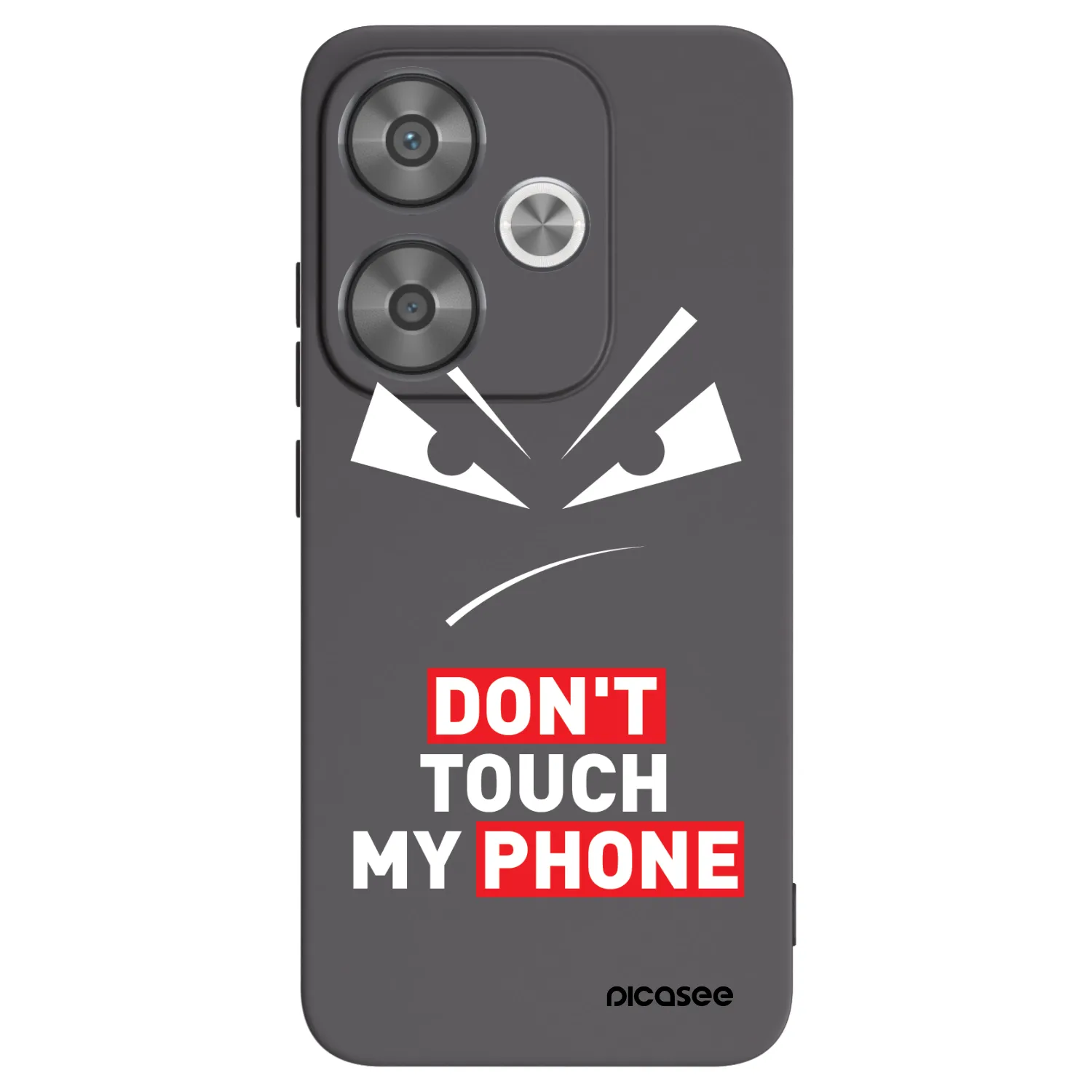 Picasee silikonowe czarne etui na Xiaomi Poco F6 - Evil Eye - Transparent