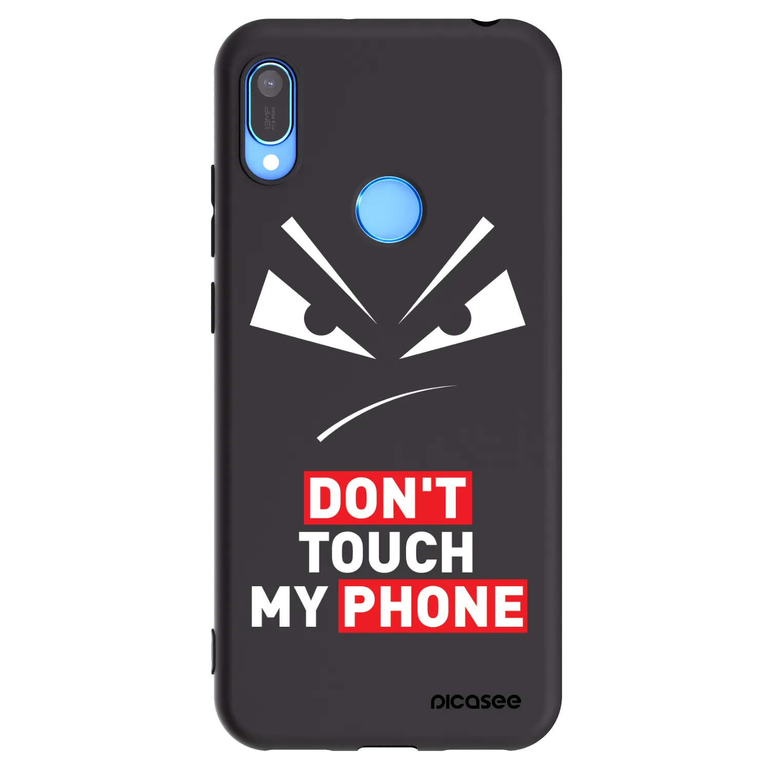 Picasee silikonowe czarne etui na Huawei Y6 2019 - Evil Eye - Transparent