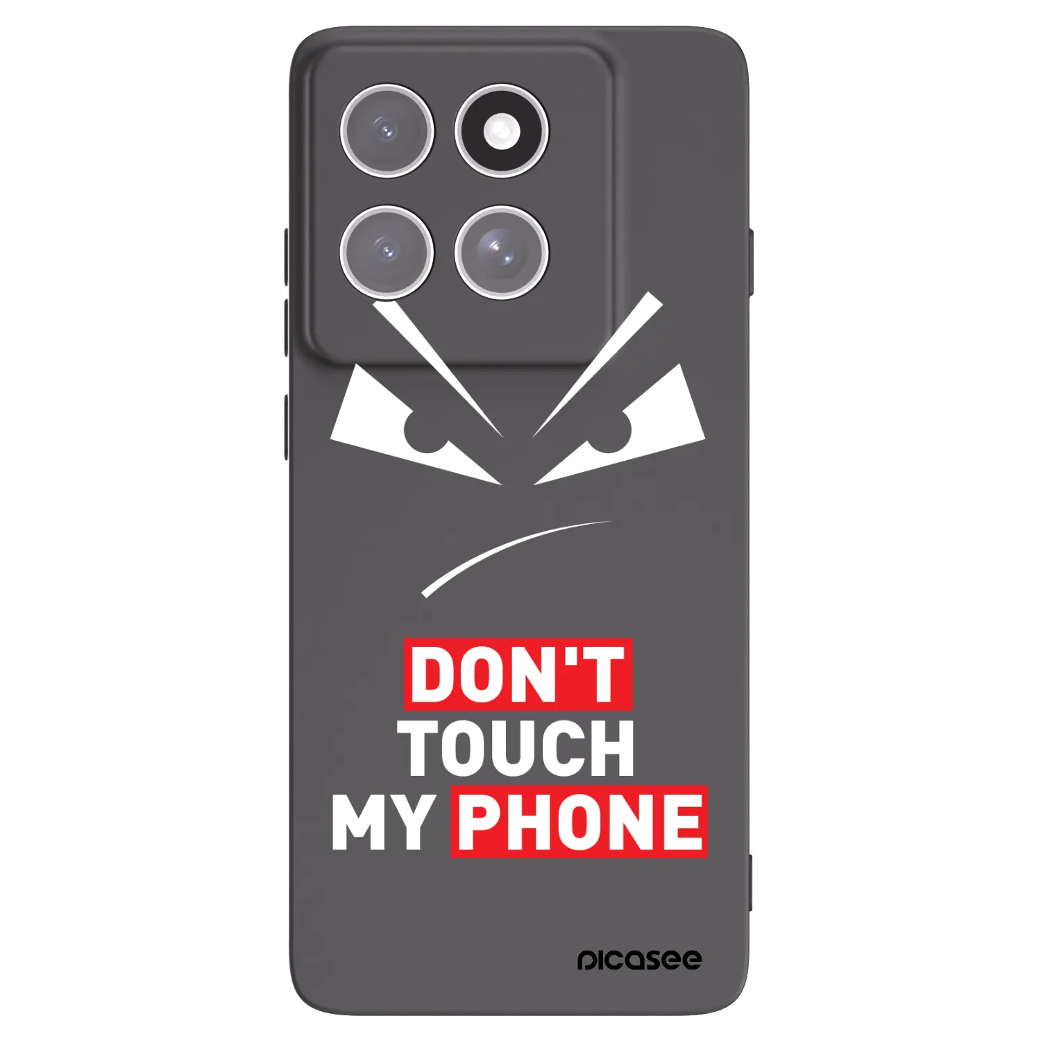 Picasee silikonowe czarne etui na Motorola Edge 60 Pro - Evil Eye - Transparent