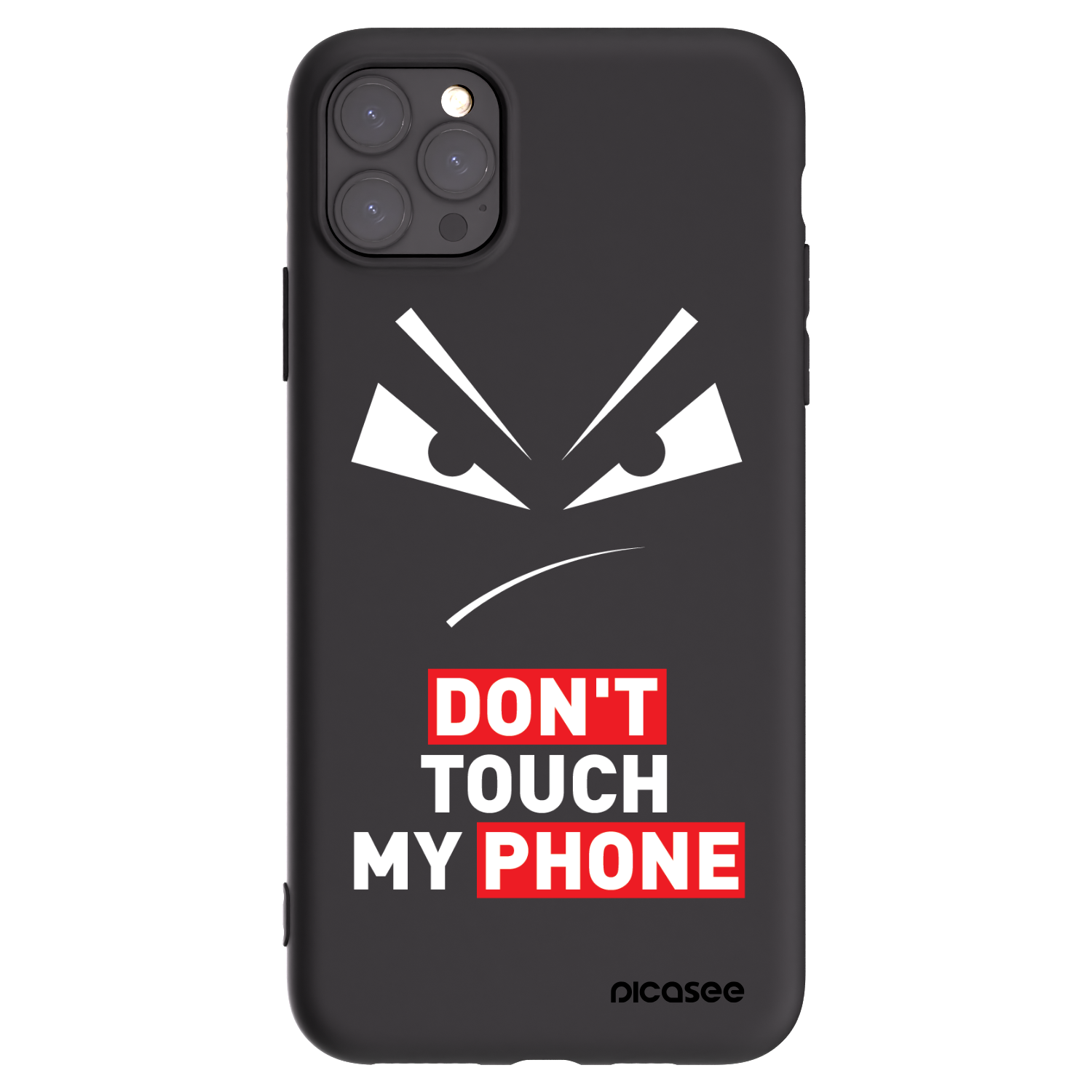 Picasee silikonowe czarne etui na Apple iPhone 11 Pro Max - Evil Eye - Transparent