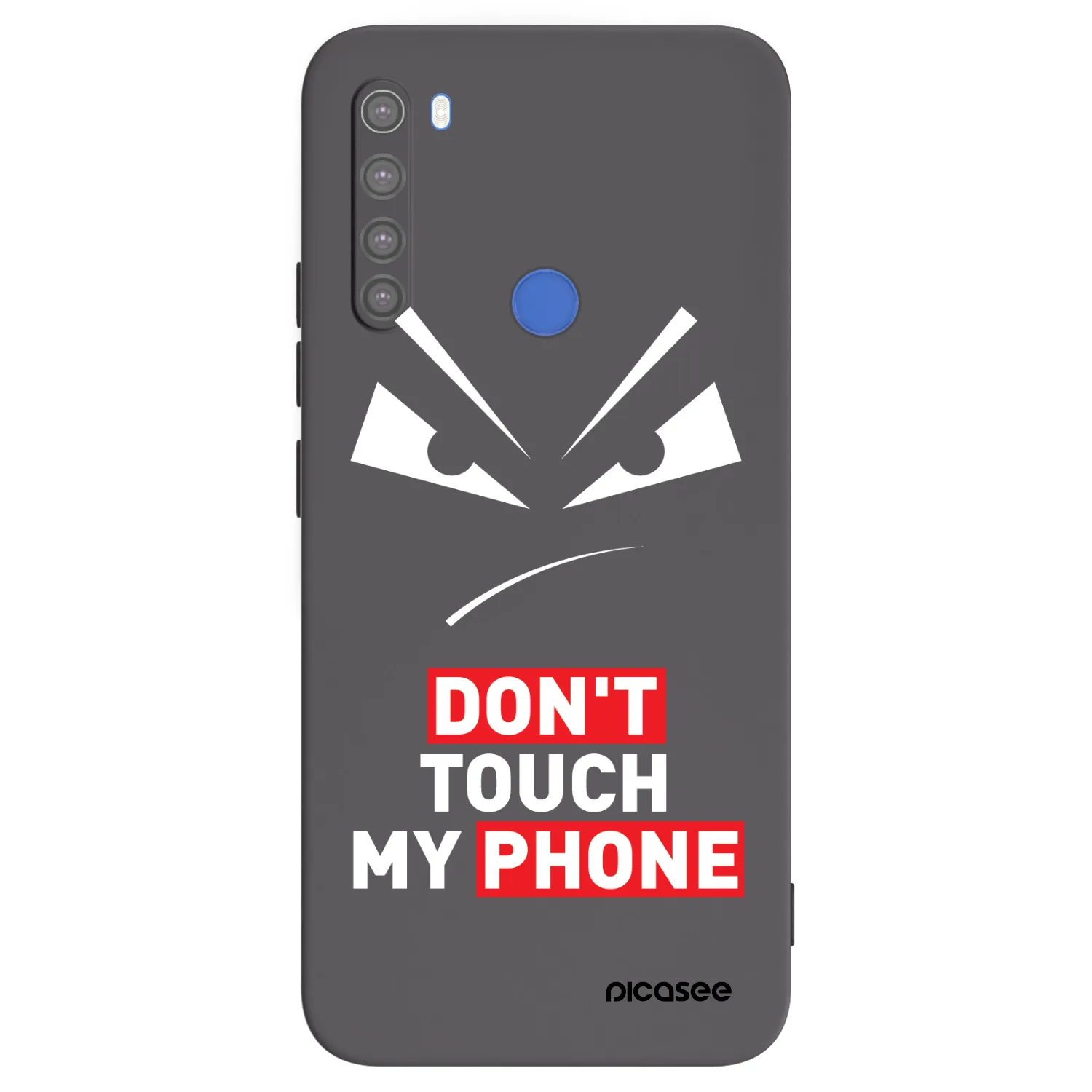 Picasee silikonowe czarne etui na Xiaomi Redmi Note 8T - Evil Eye - Transparent