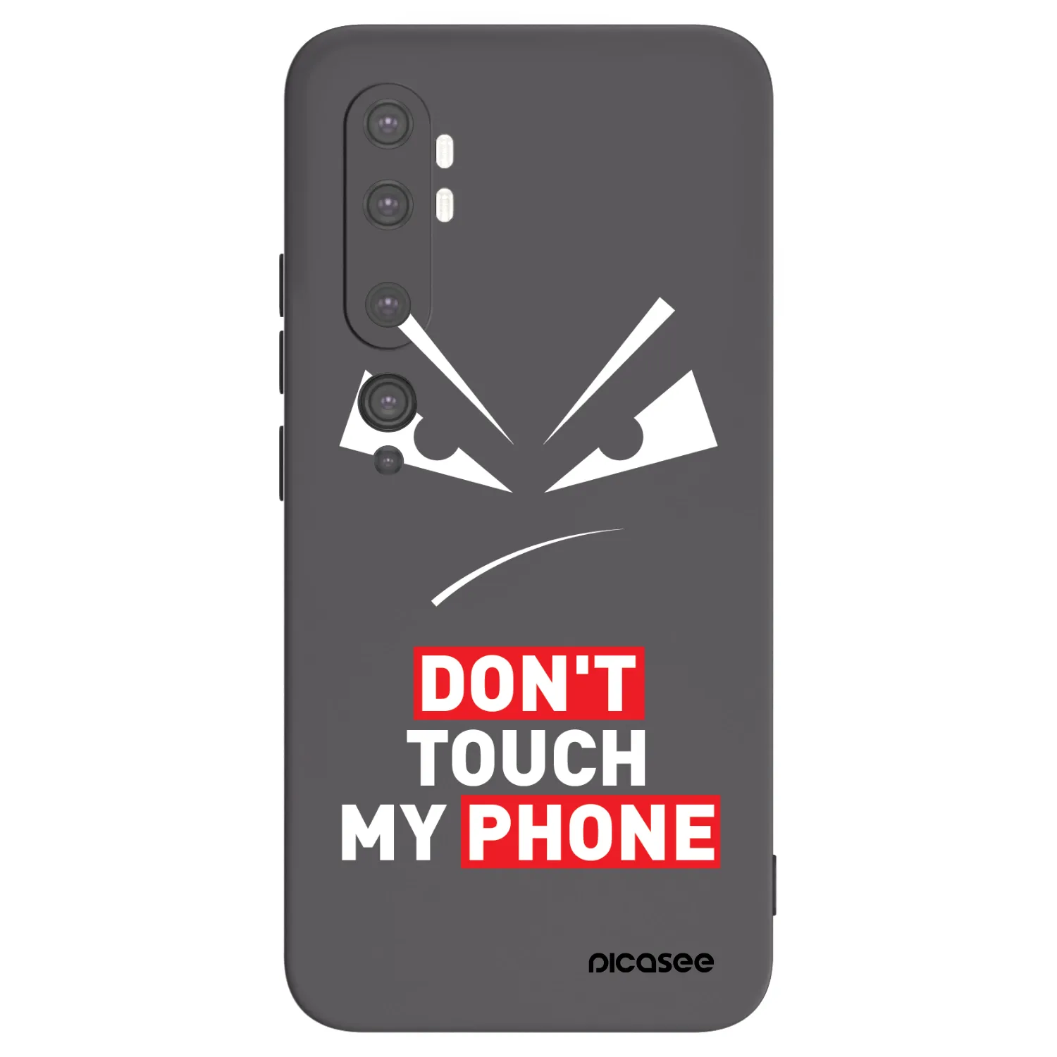 Picasee silikonowe czarne etui na Xiaomi Mi Note 10 (Pro) - Evil Eye - Transparent