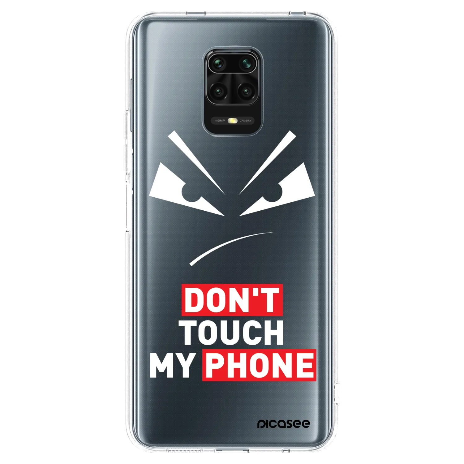 Picasee silikonowe przeźroczyste etui na Xiaomi Redmi Note 9 Pro - Evil Eye - Transparent