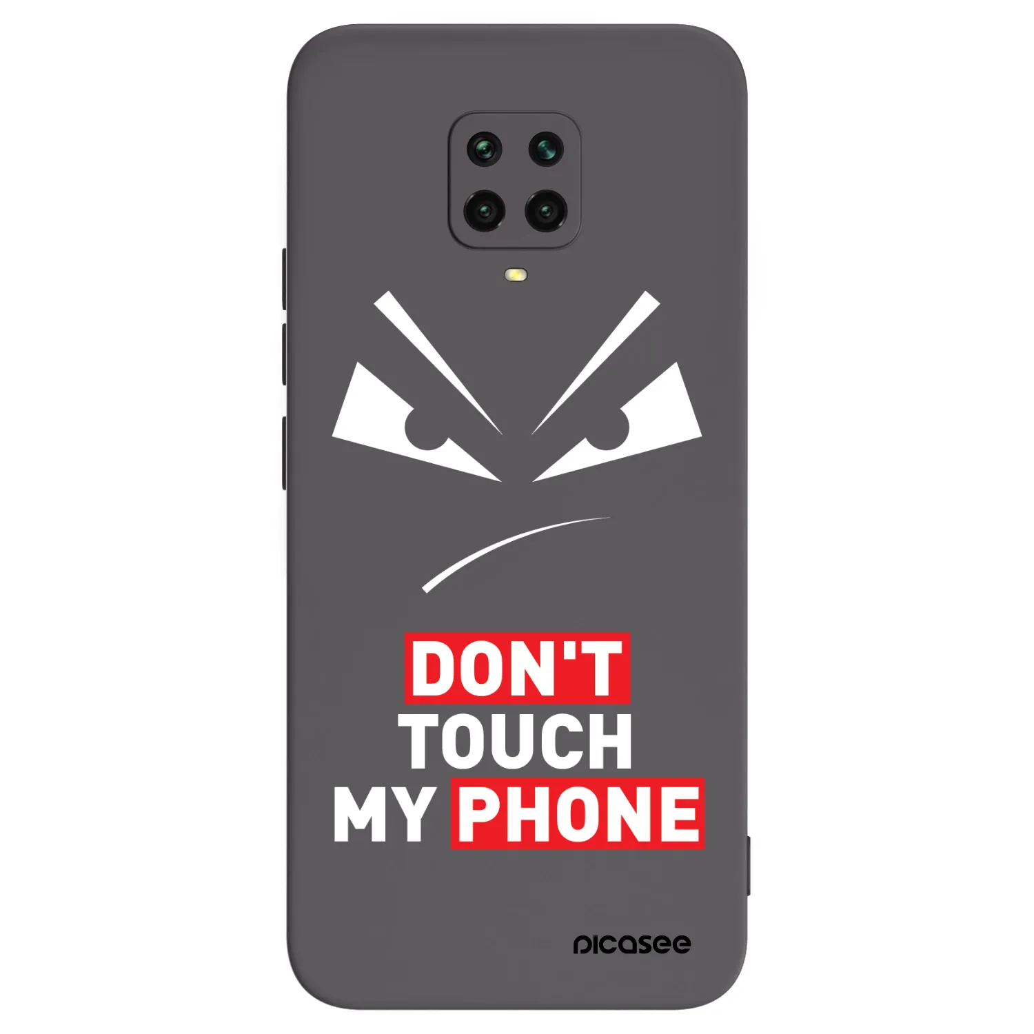 Picasee silikonowe czarne etui na Xiaomi Redmi Note 9 Pro - Evil Eye - Transparent
