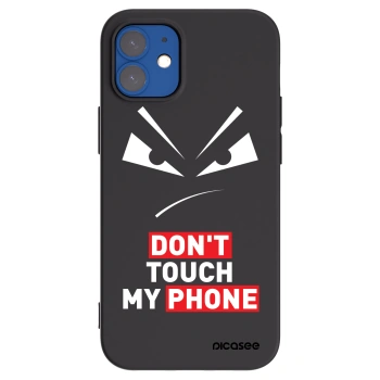 Picasee silikonowe czarne etui na Apple iPhone 12 mini - Evil Eye - Transparent