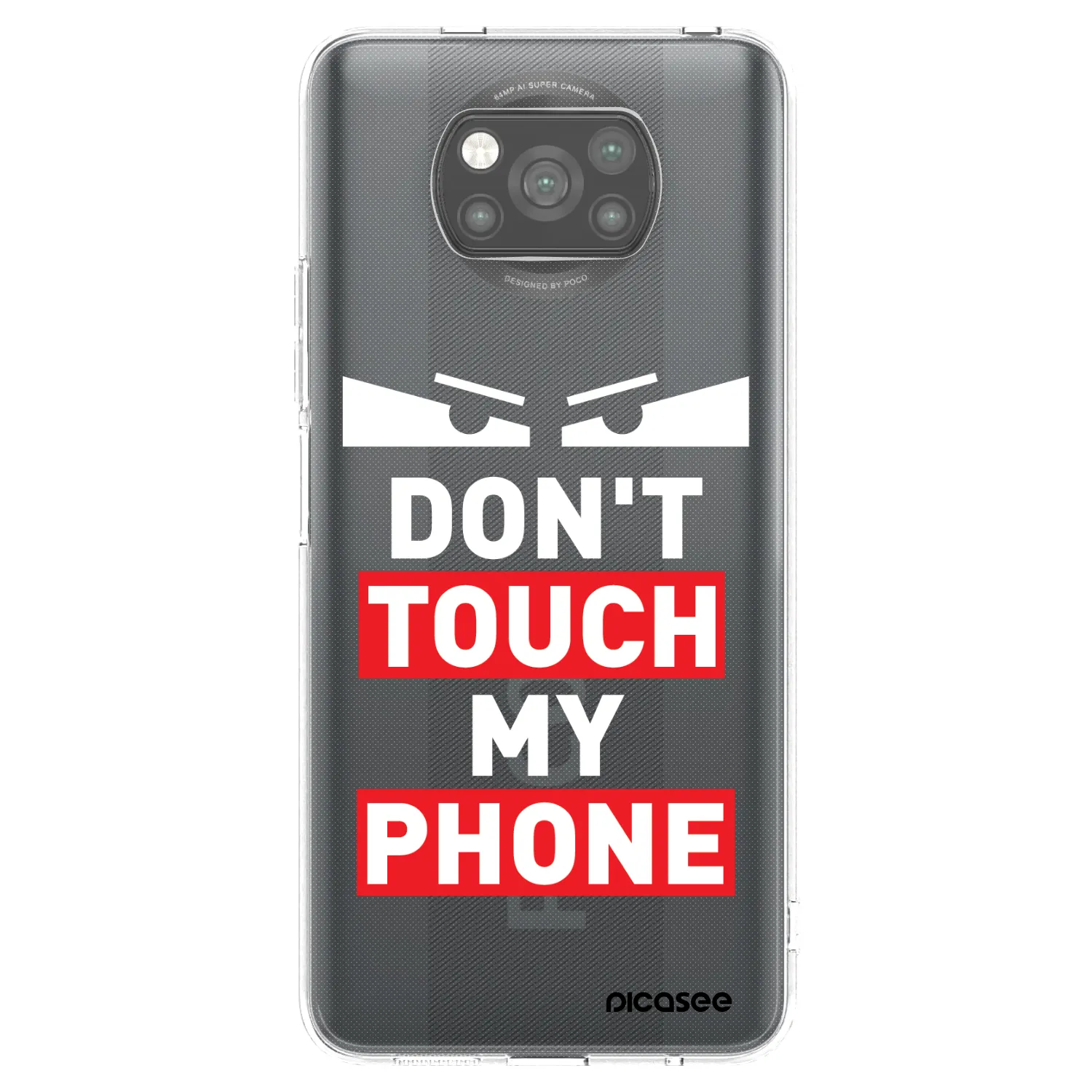 Picasee silikonowe czarne etui na Xiaomi Poco X3 - Shadow Eye - Transparent