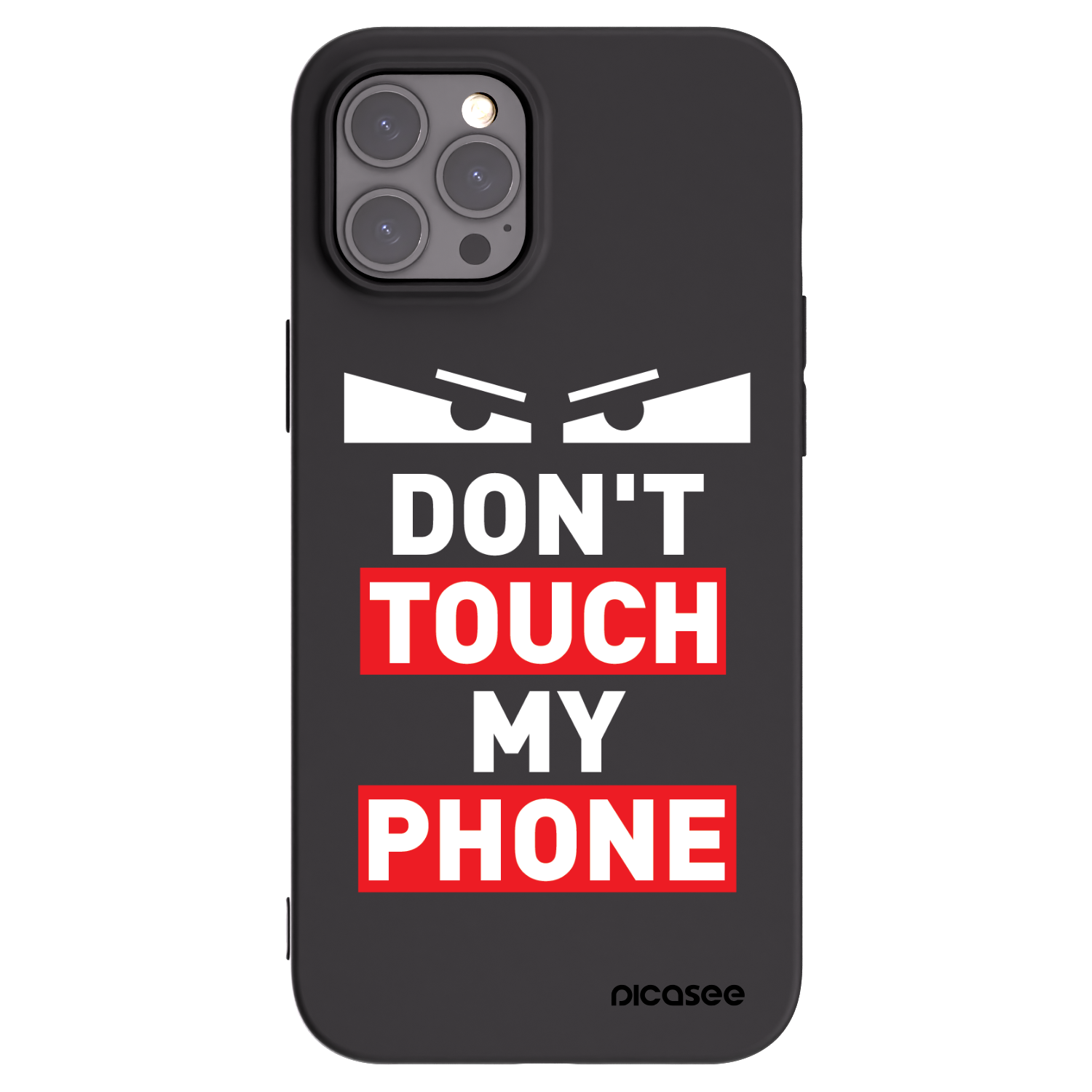 Picasee silikonowe czarne etui na Apple iPhone 12 Pro Max - Shadow Eye - Transparent