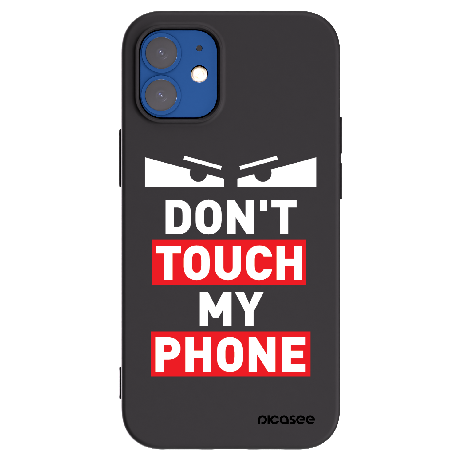 Picasee silikonowe czarne etui na Apple iPhone 12 mini - Shadow Eye - Transparent