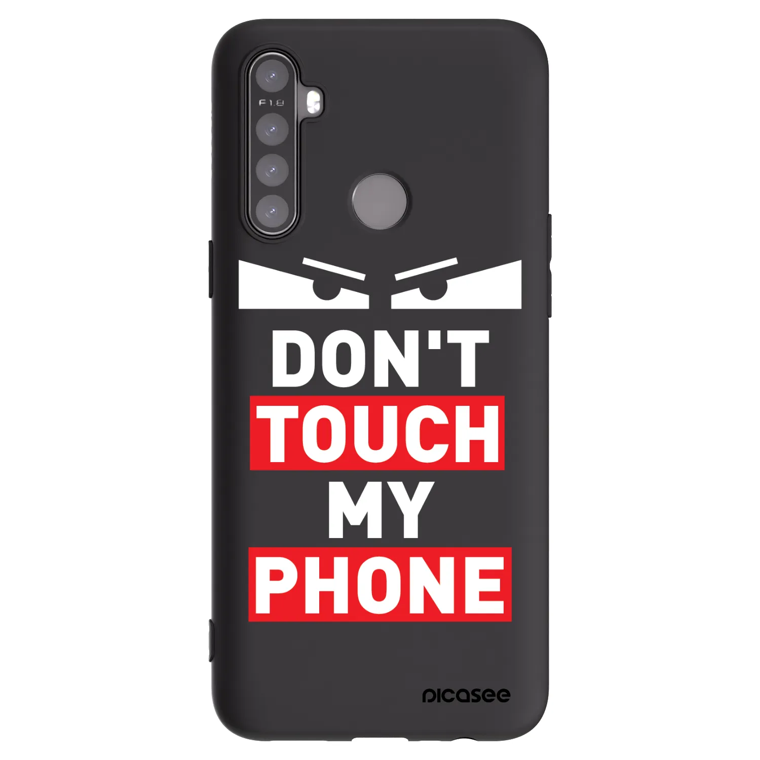 Picasee silikonowe czarne etui na Realme 6i - Shadow Eye - Transparent