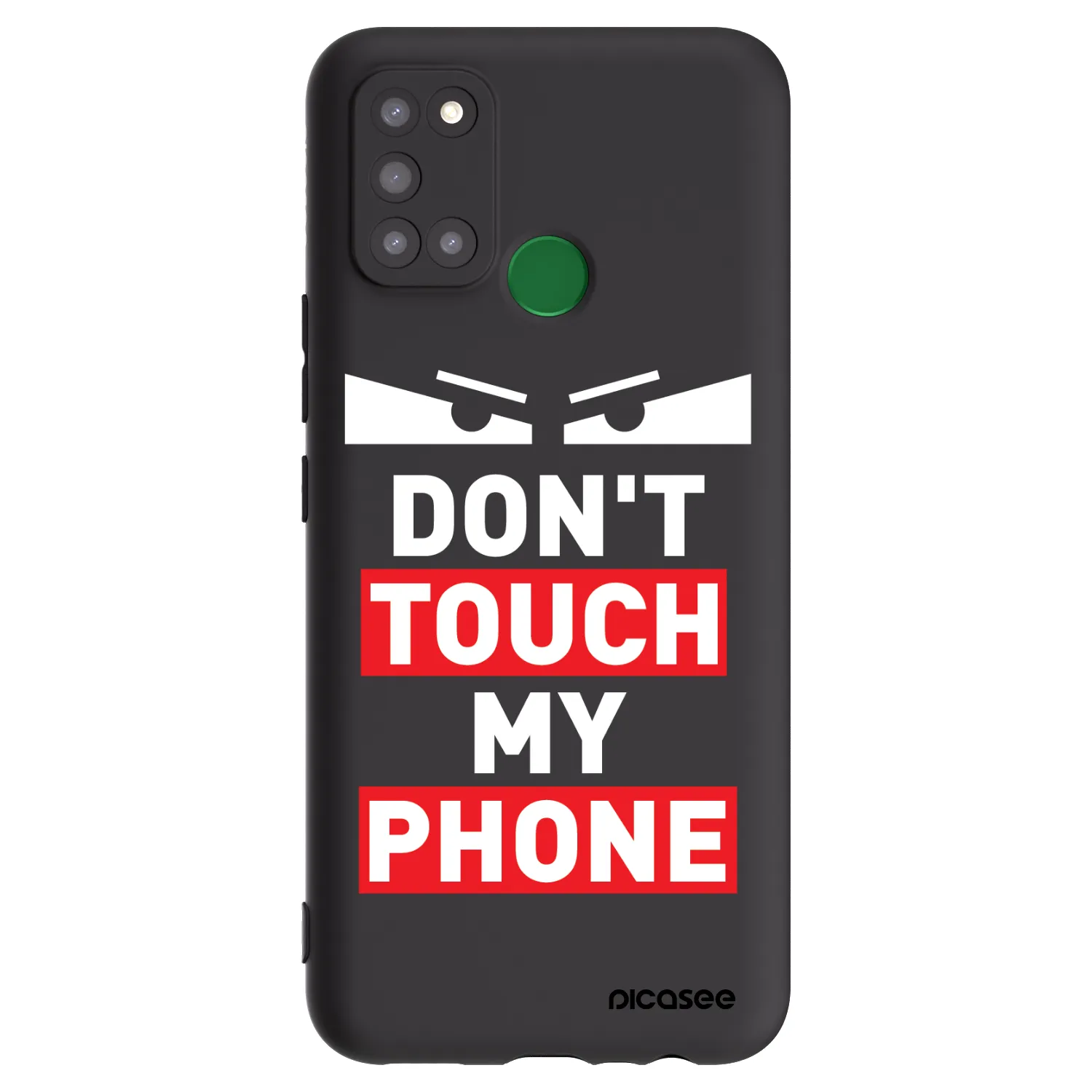 Picasee silikonowe czarne etui na Realme 7i - Shadow Eye - Transparent