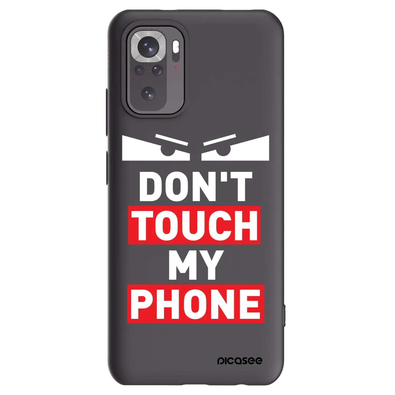 Picasee silikonowe czarne etui na Xiaomi Redmi Note 10S - Shadow Eye - Transparent