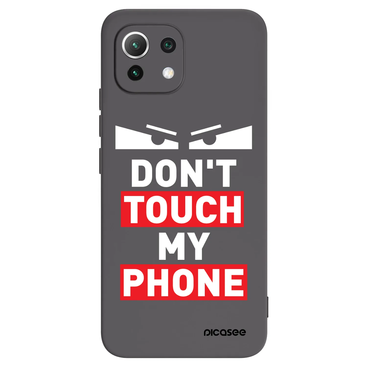 Picasee silikonowe czarne etui na Xiaomi Mi 11 Lite - Shadow Eye - Transparent