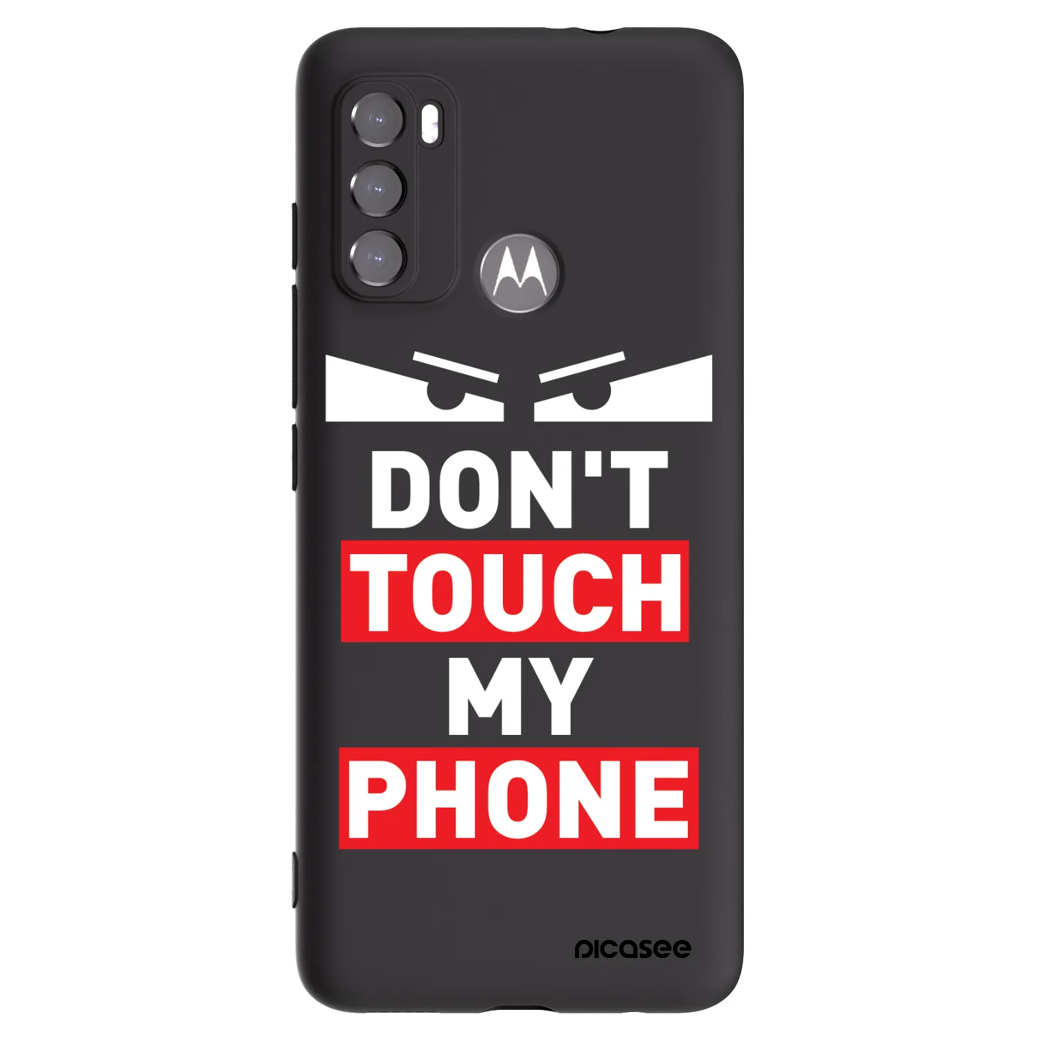 Picasee silikonowe czarne etui na Motorola Moto G60 - Shadow Eye - Transparent