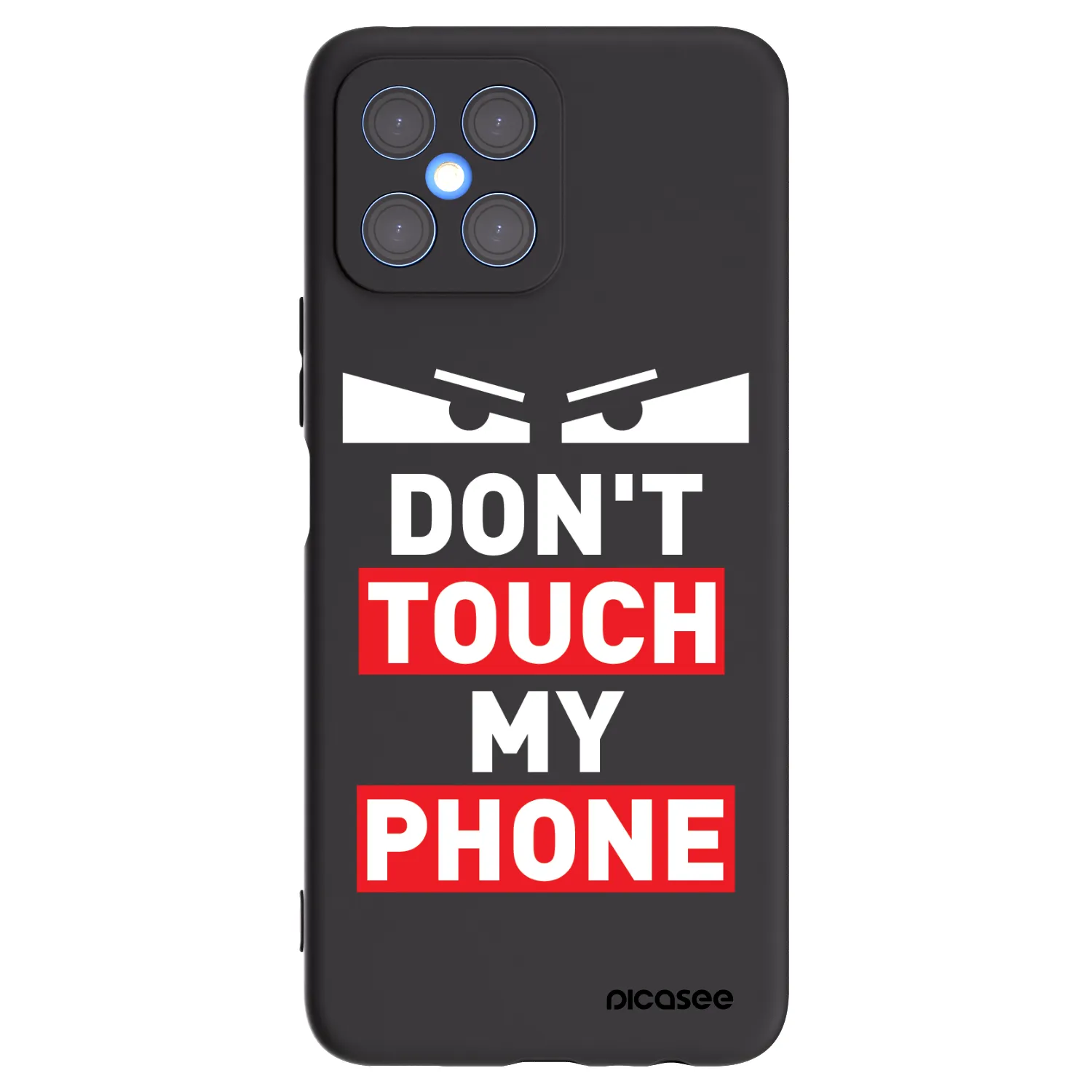 Picasee silikonowe czarne etui na Honor X8 4G - Shadow Eye - Transparent