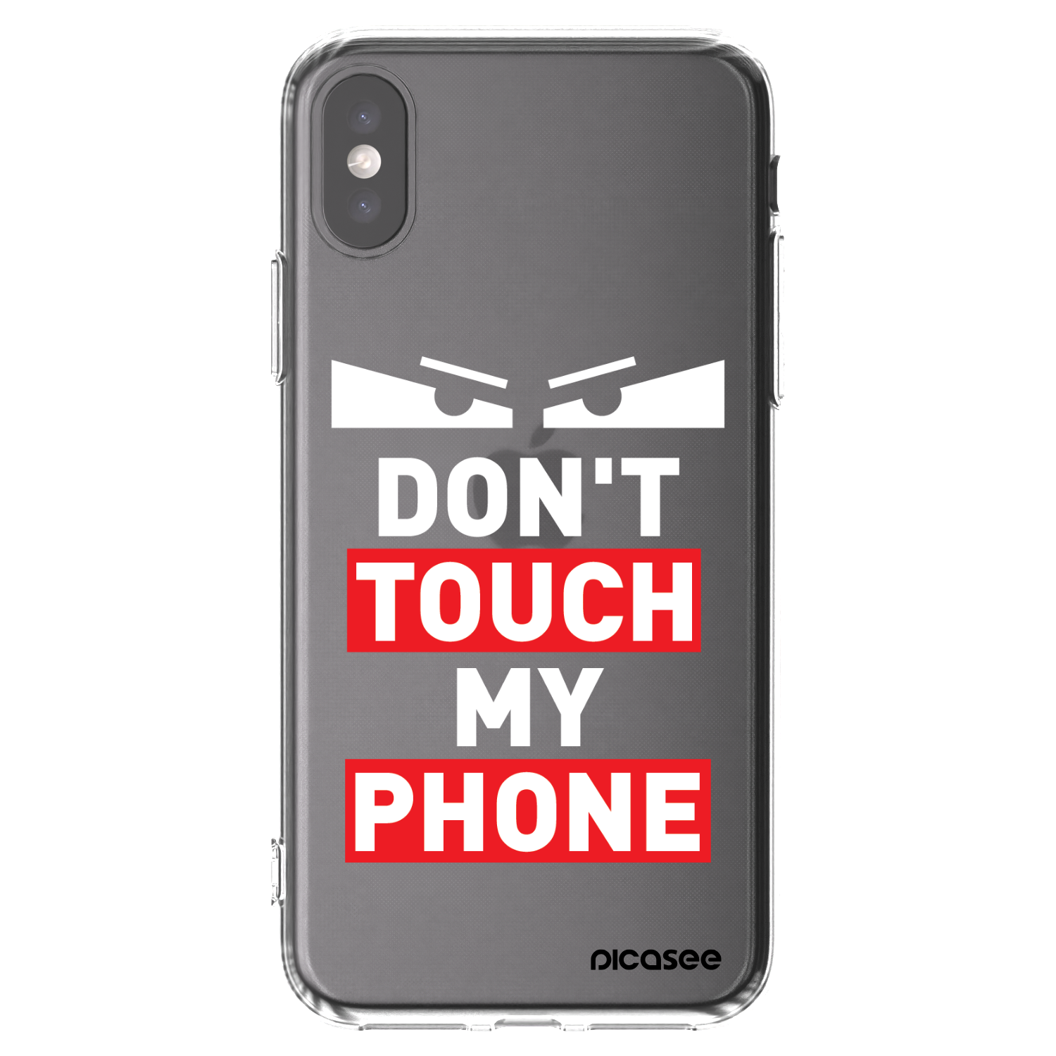 Picasee silikonowe przeźroczyste etui na Apple iPhone X/XS - Shadow Eye - Transparent