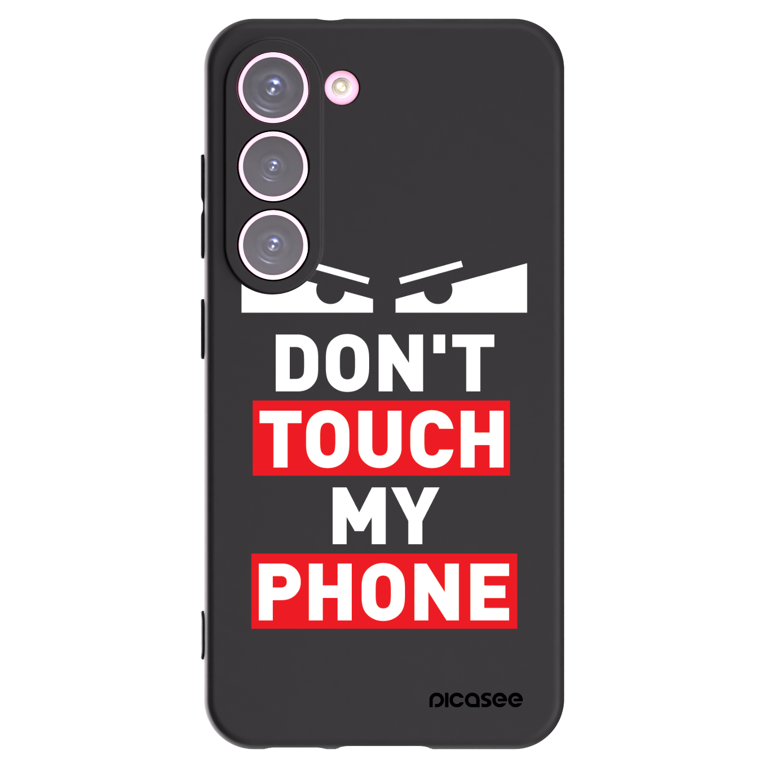 Picasee silikonowe czarne etui na Samsung Galaxy S23 5G - Shadow Eye - Transparent