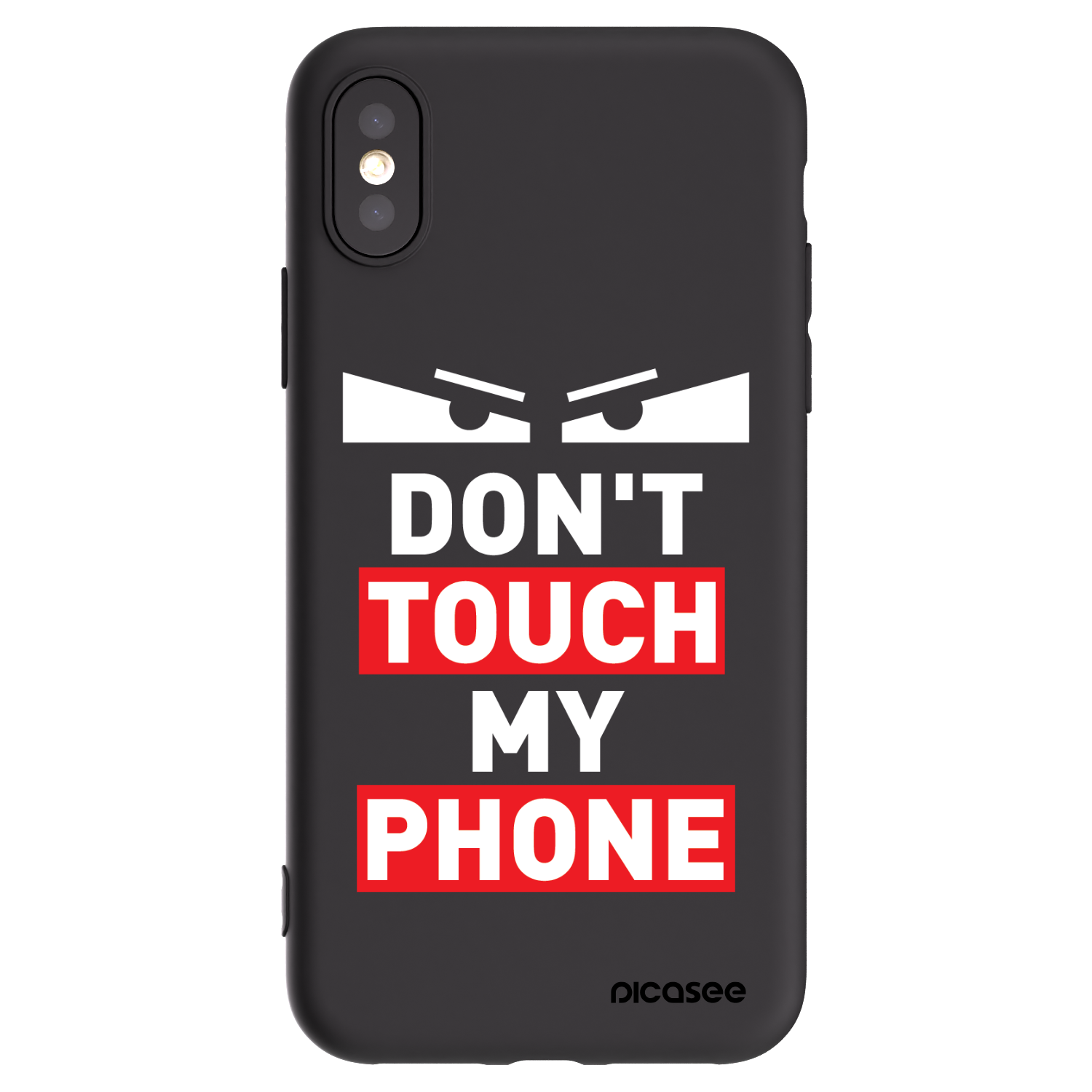 Picasee silikonowe czarne etui na Apple iPhone X/XS - Shadow Eye - Transparent