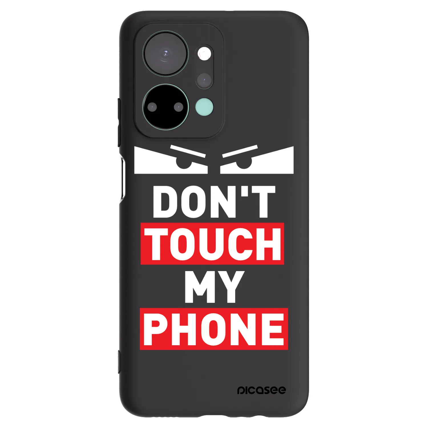 Picasee silikonowe czarne etui na Honor X7a - Shadow Eye - Transparent
