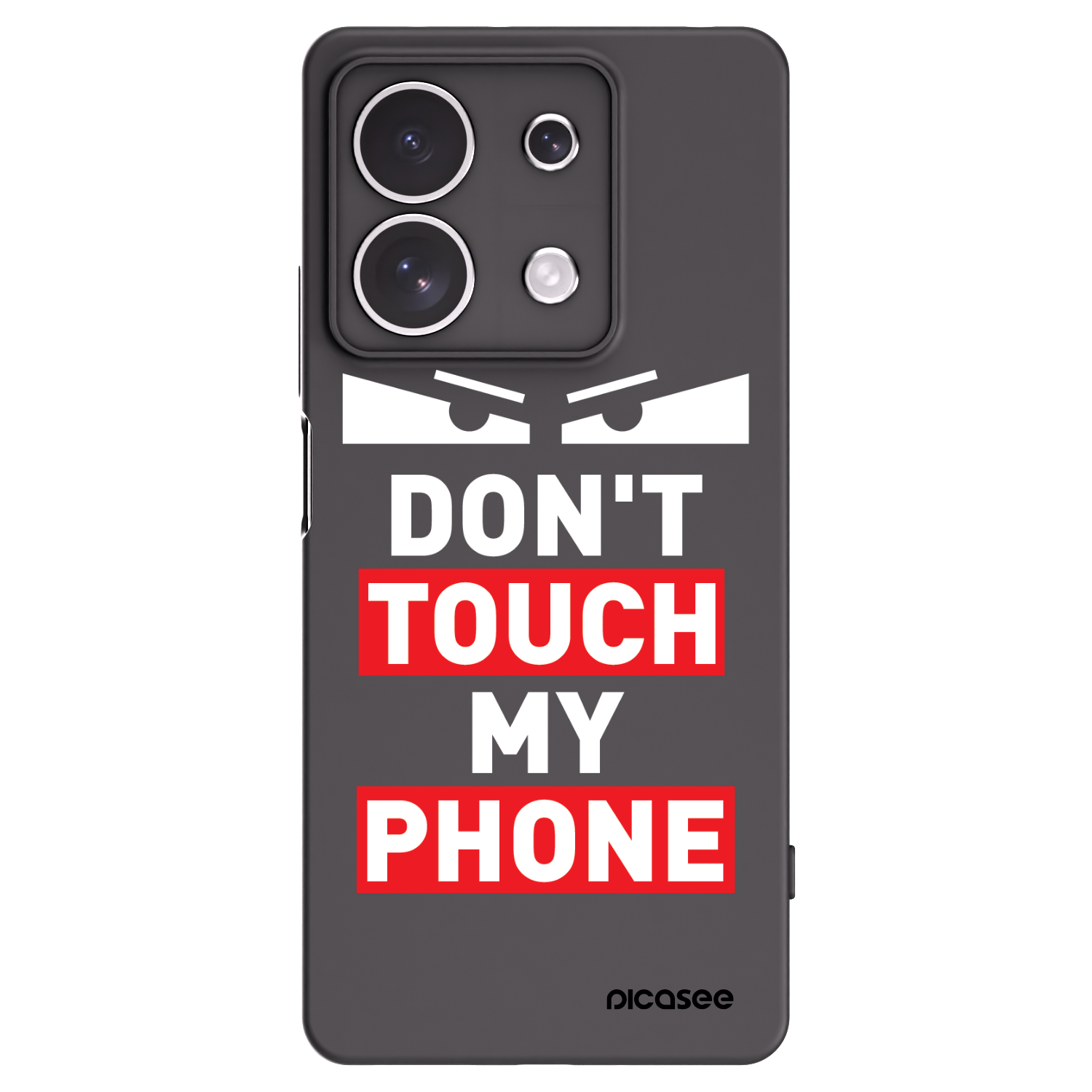 Picasee silikonowe czarne etui na Xiaomi Redmi Note 13 4G - Shadow Eye - Transparent