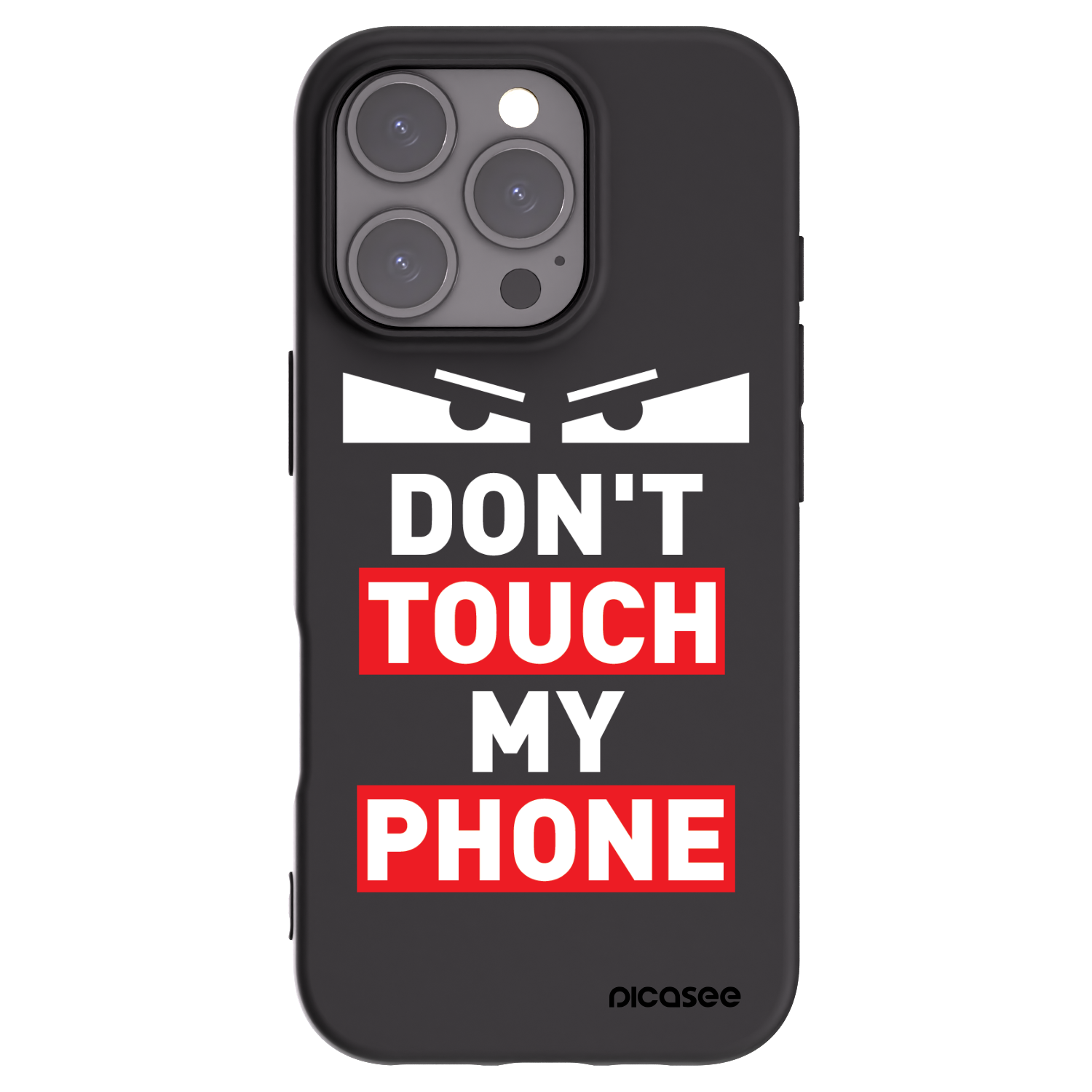 Picasee silikonowe czarne etui na Apple iPhone 16 Pro - Shadow Eye - Transparent