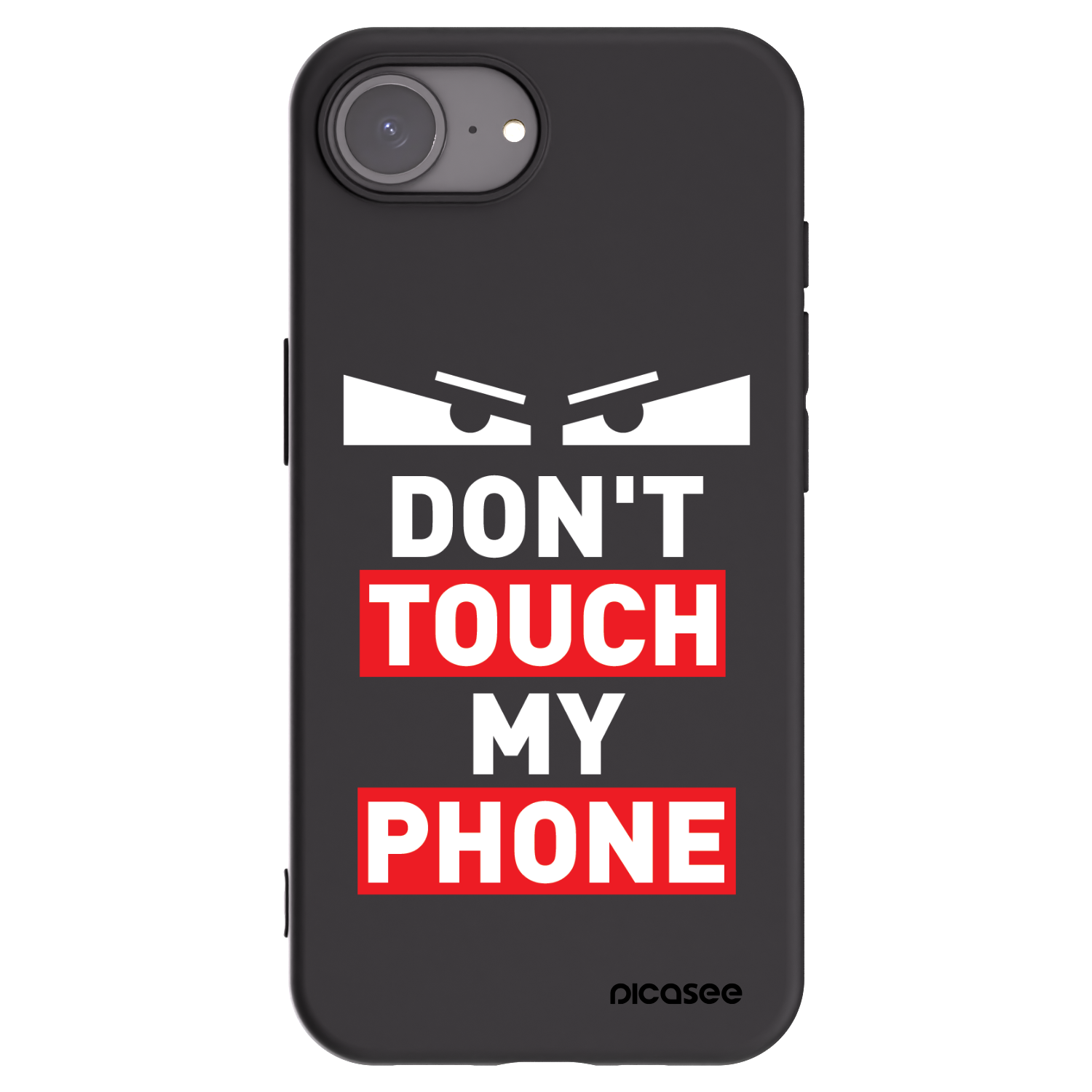 Picasee silikonowe czarne etui na Apple iPhone 16e - Shadow Eye - Transparent