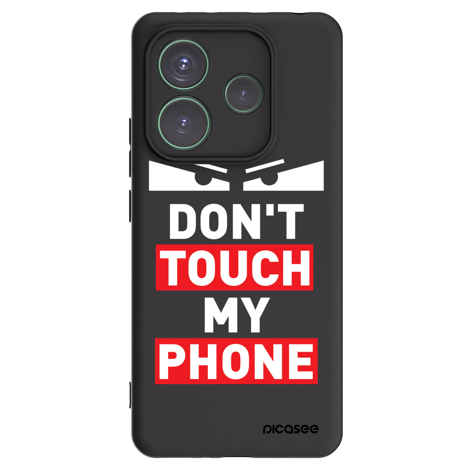 Picasee silikonowe czarne etui na Xiaomi Redmi Note 14 5G - Shadow Eye - Transparent