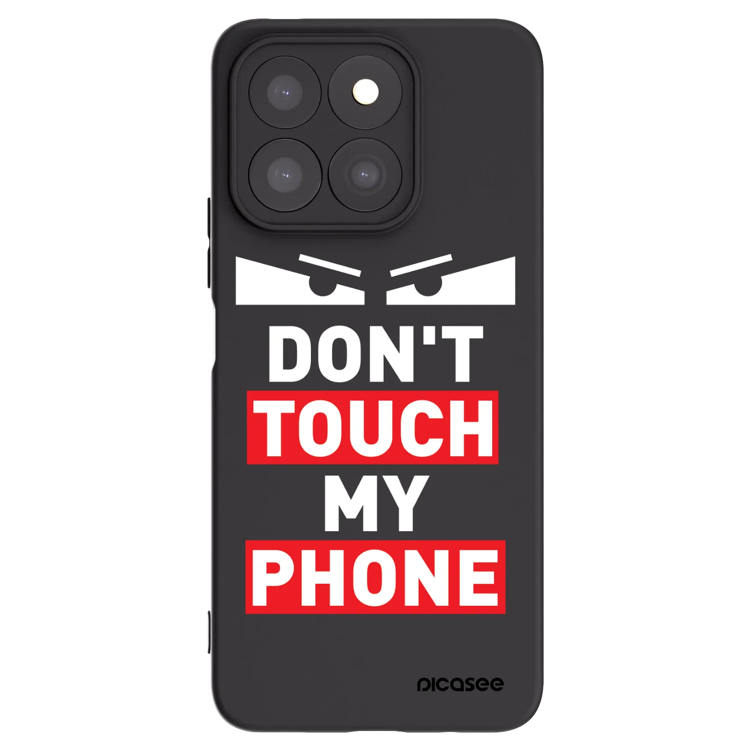 Picasee silikonowe czarne etui na Honor X8c - Shadow Eye - Transparent