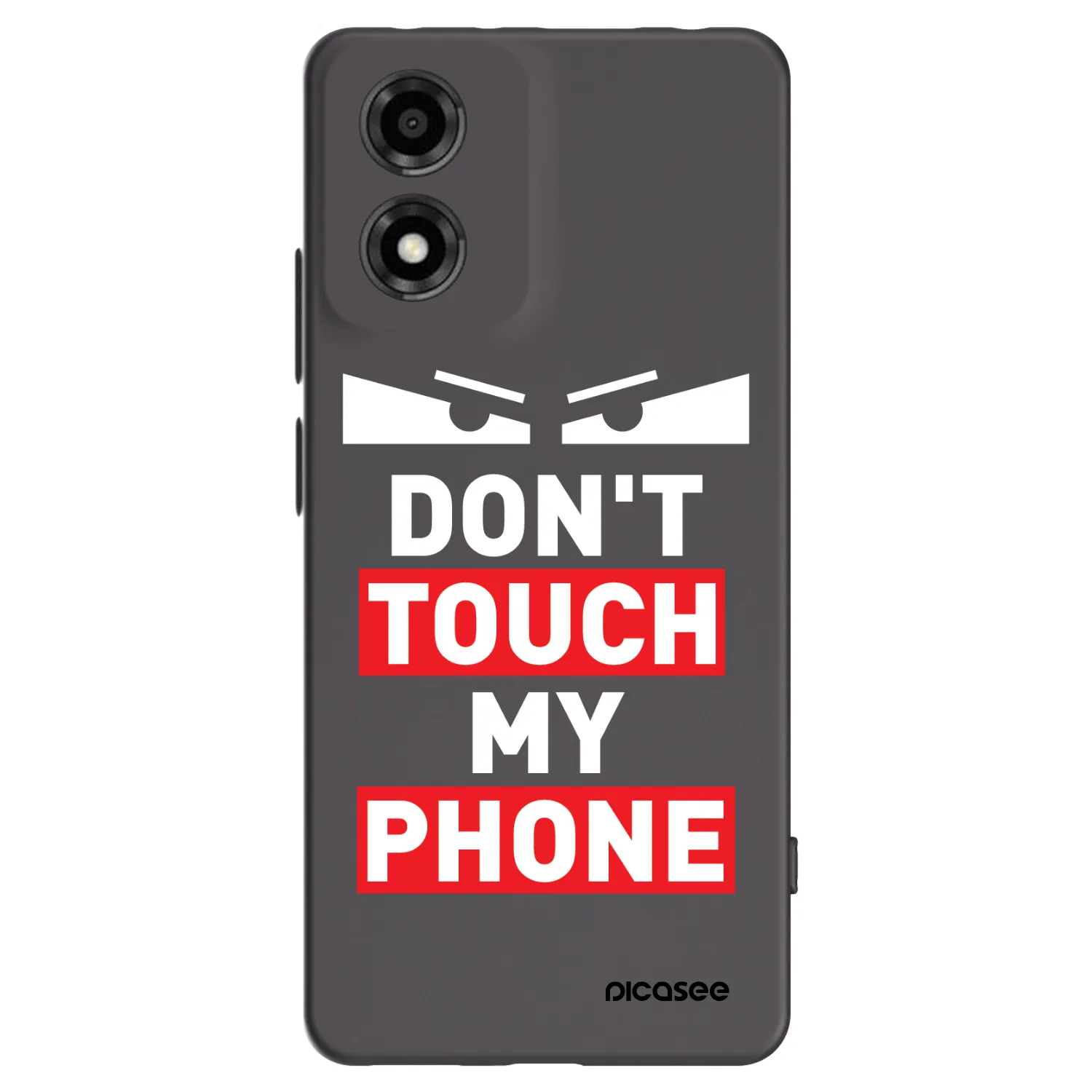 Picasee silikonowe czarne etui na Motorola Moto E14 - Shadow Eye - Transparent