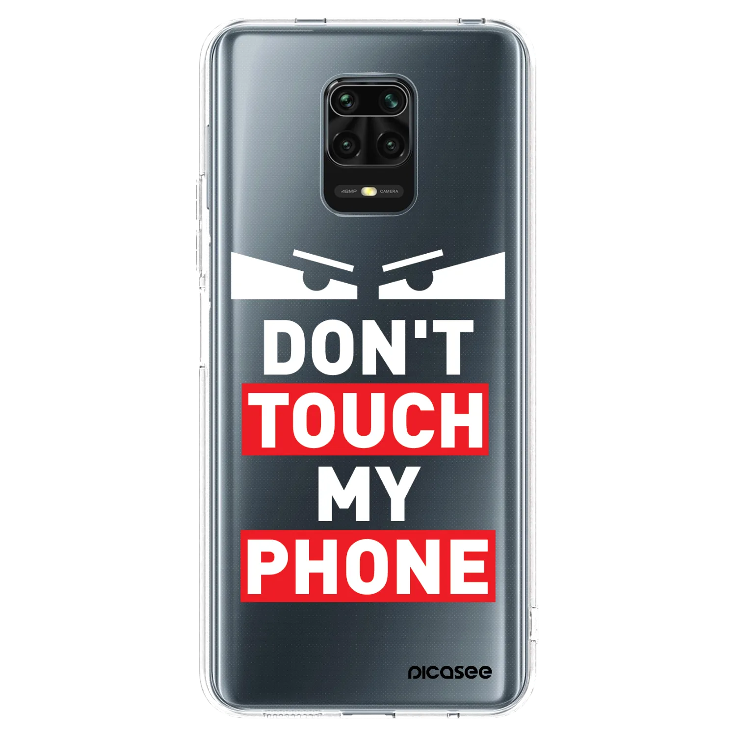 Picasee silikonowe przeźroczyste etui na Xiaomi Redmi Note 9 Pro - Shadow Eye - Transparent