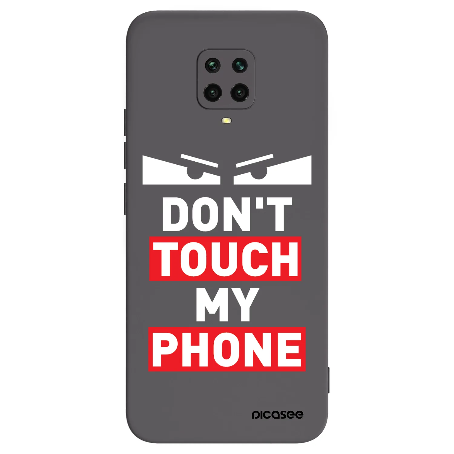 Picasee silikonowe czarne etui na Xiaomi Redmi Note 9 Pro - Shadow Eye - Transparent